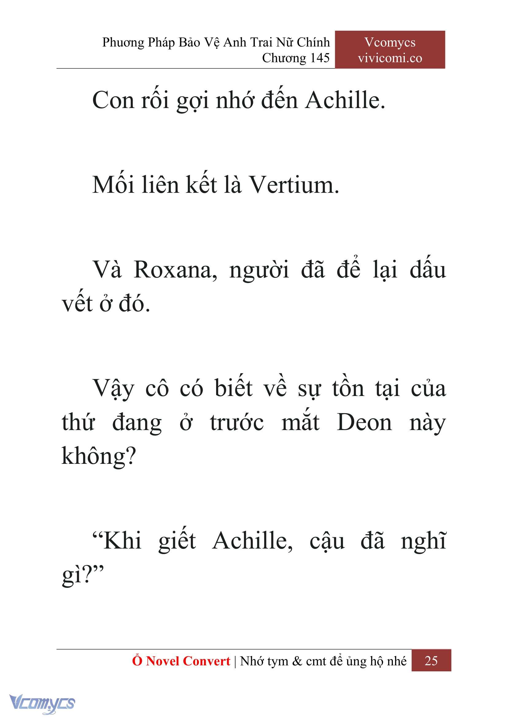 [Novel] Phương Pháp Bảo Vệ Anh Trai Nữ Chính Chap 145 - Next Chap 146