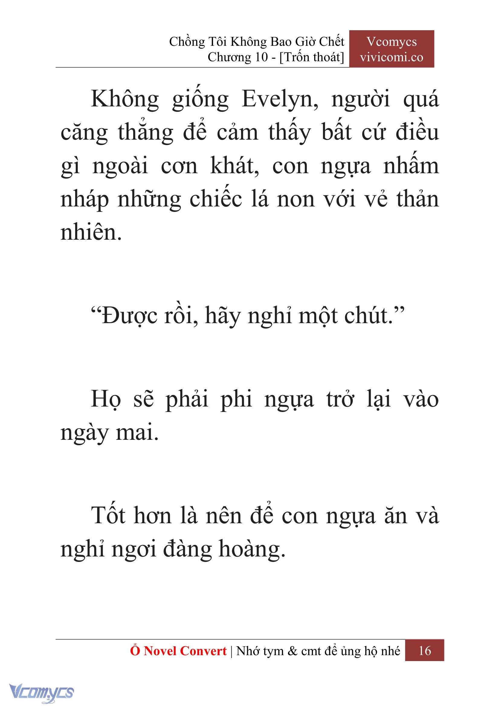 [Novel] Chồng Tôi Không Bao Giờ Chết Chap 10 - Next Chap 11