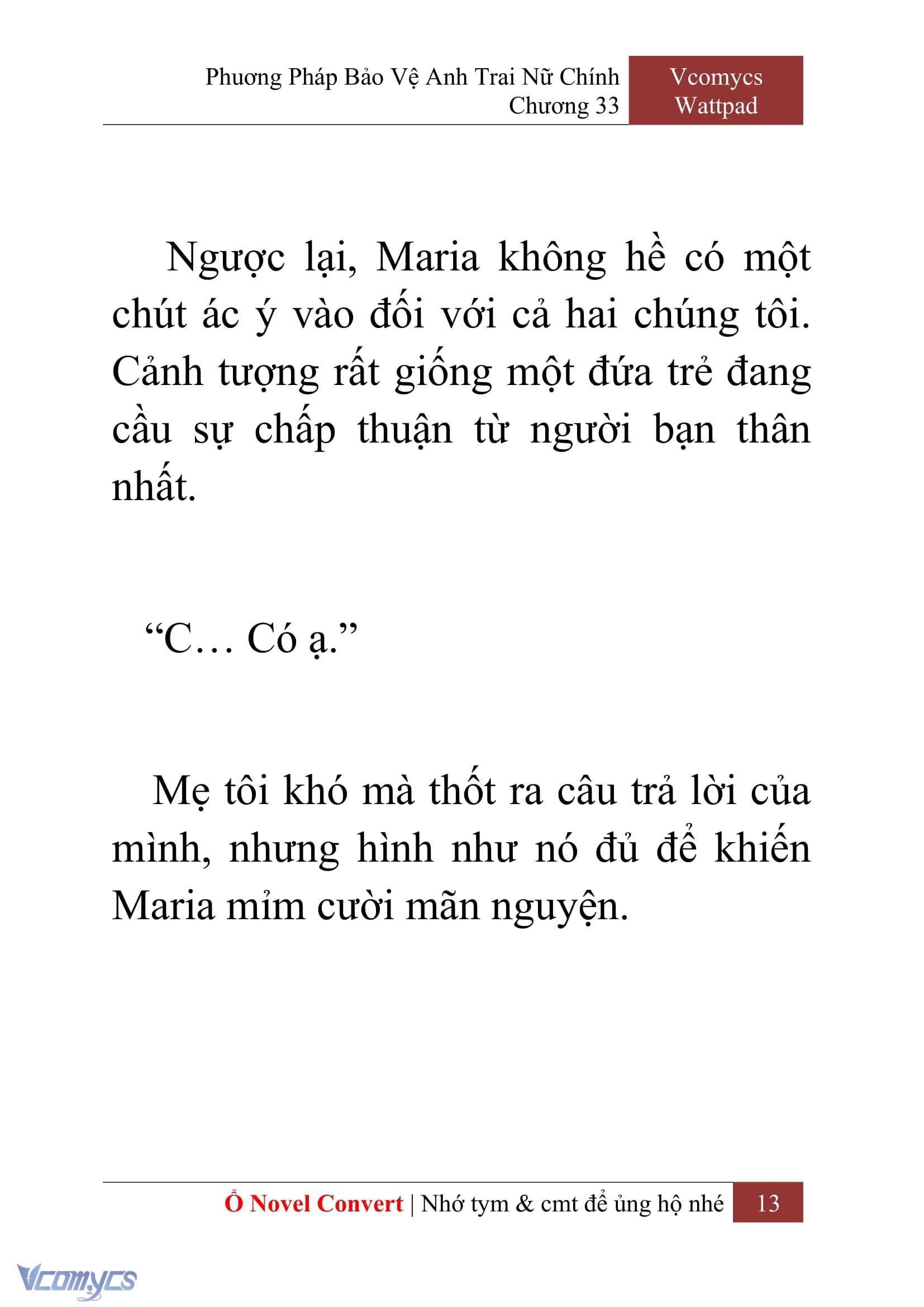 [Novel] Phương Pháp Bảo Vệ Anh Trai Nữ Chính Chap 33 - Next Chap 34