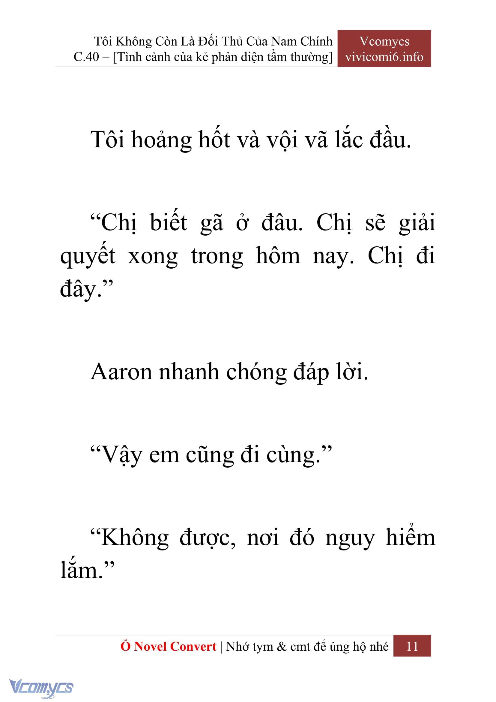 [Novel] Tôi Không Còn Là Đối Thủ Của Nam Chính Chap 40 - Trang 2