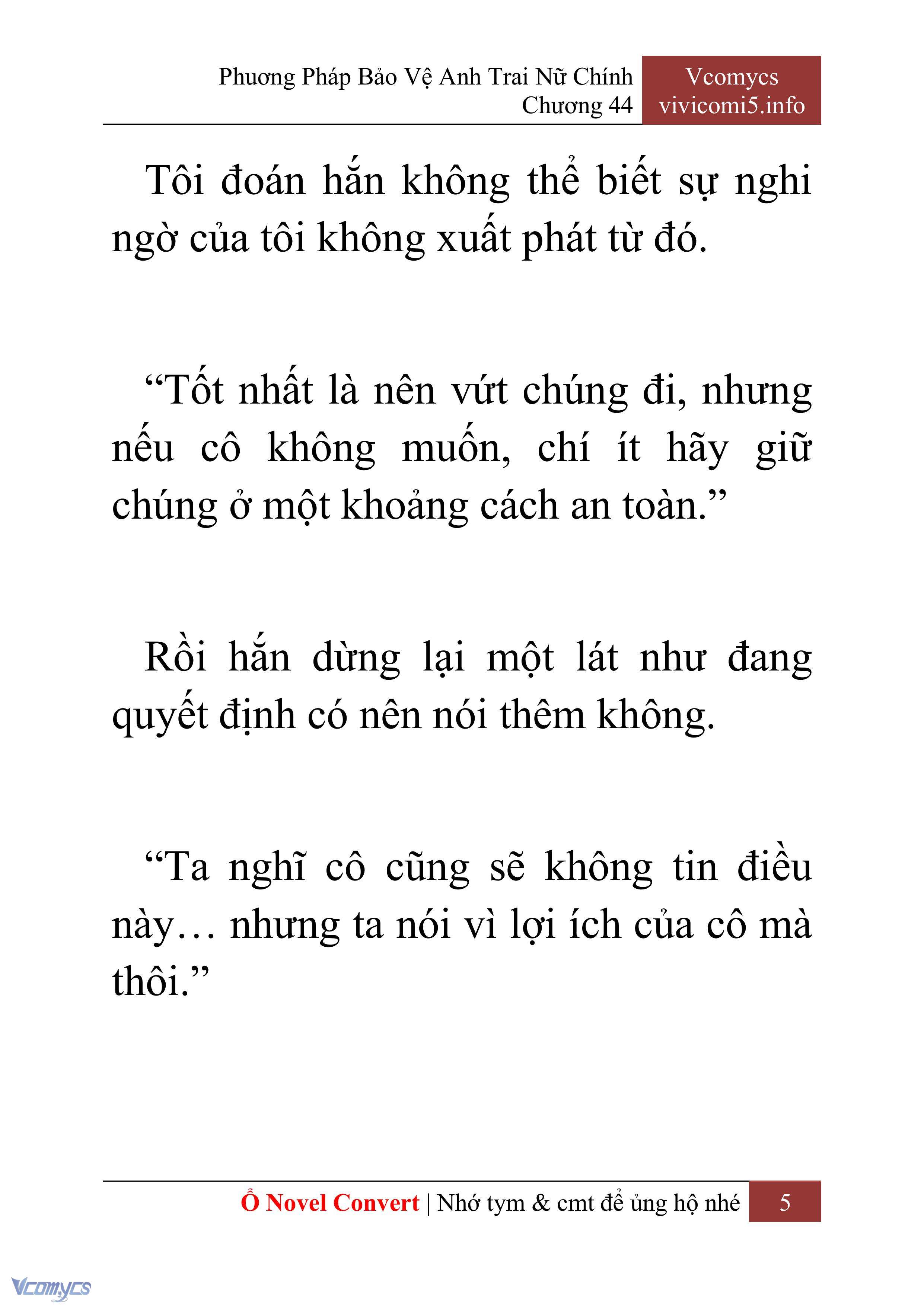[Novel] Phương Pháp Bảo Vệ Anh Trai Nữ Chính Chap 44 - Next Chap 45