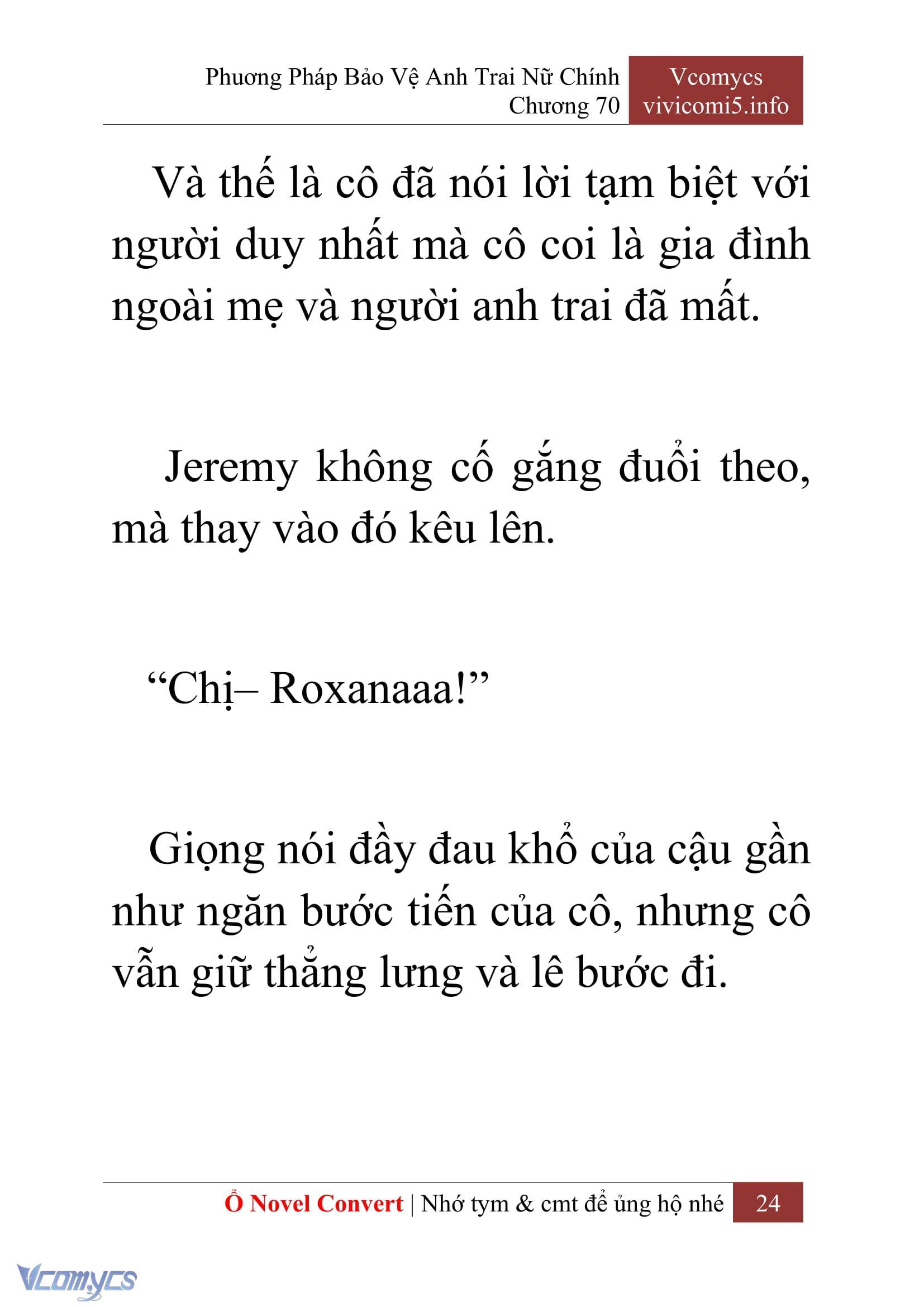 [Novel] Phương Pháp Bảo Vệ Anh Trai Nữ Chính Chap 70 - Next Chap 71