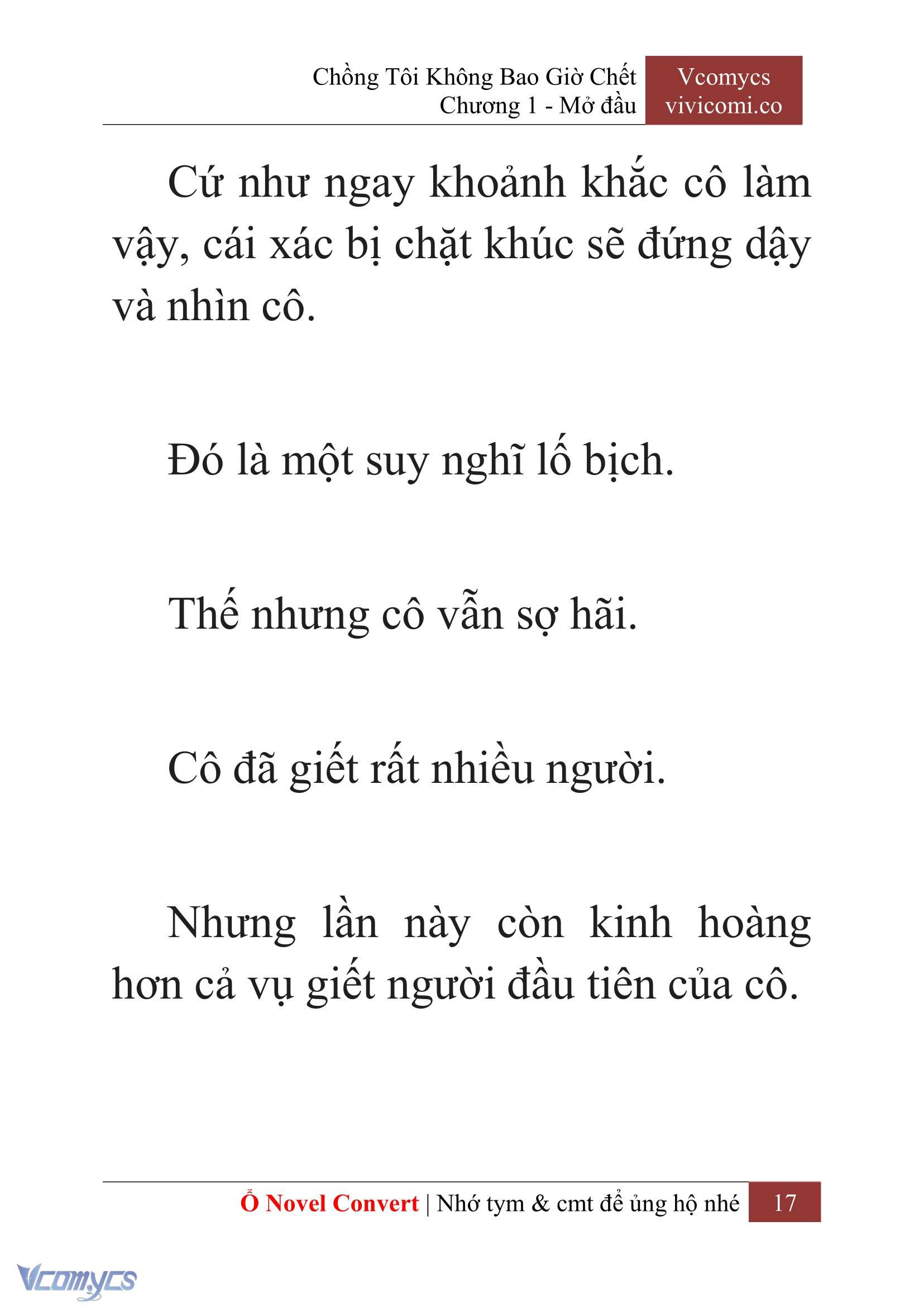 [Novel] Chồng Tôi Không Bao Giờ Chết Chap 1 - Next Chap 2