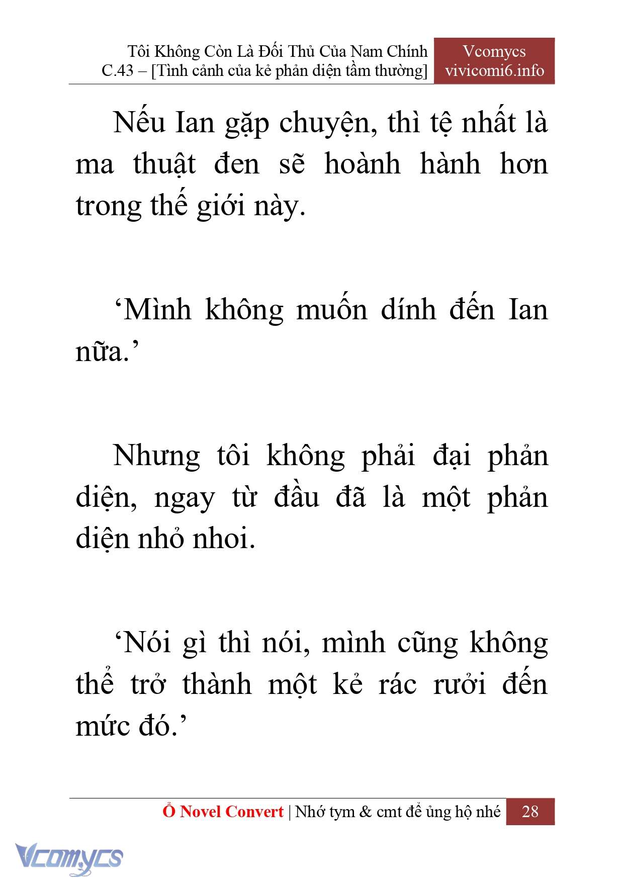 [Novel] Tôi Không Còn Là Đối Thủ Của Nam Chính Chap 43 - Trang 2