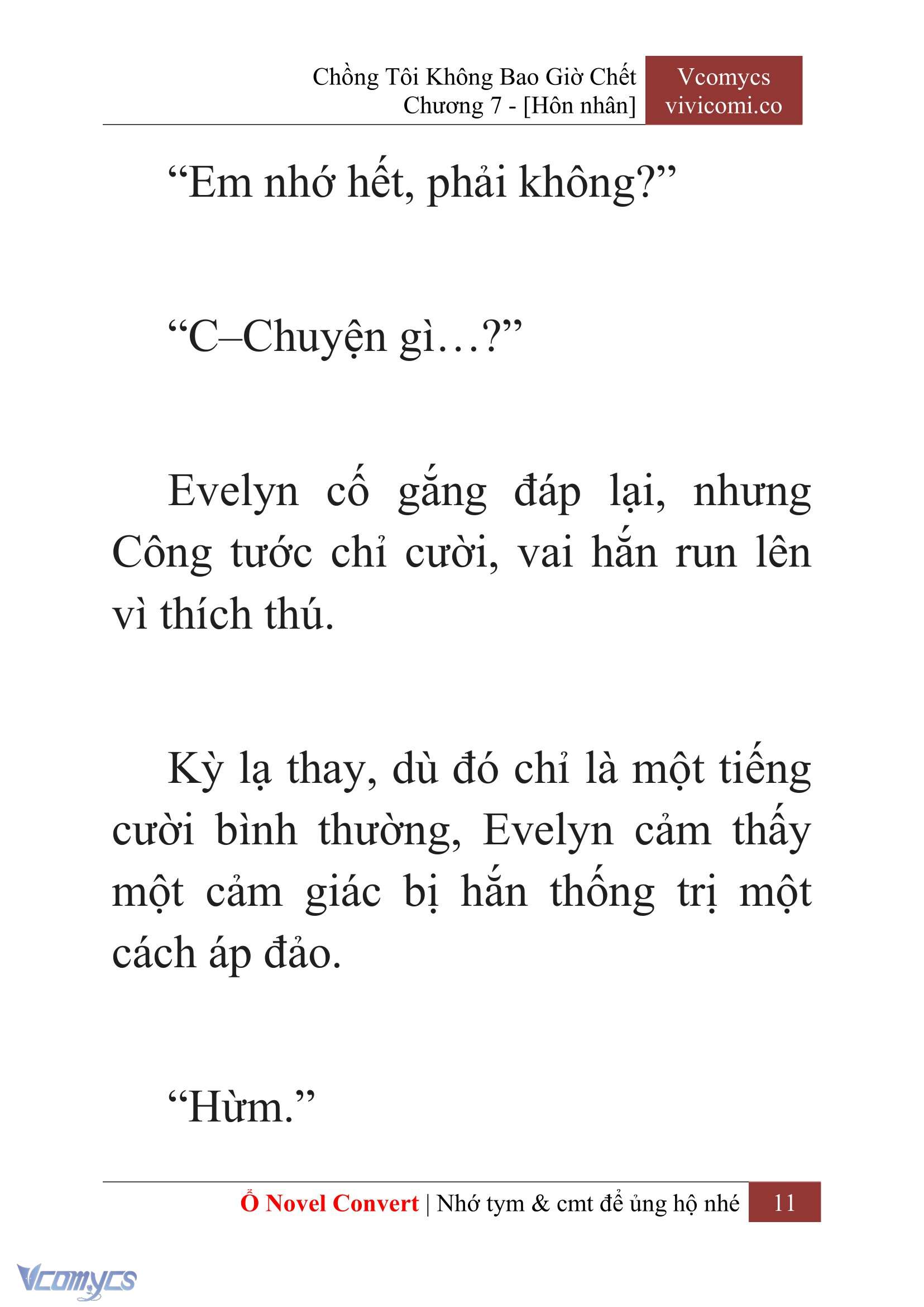 [Novel] Chồng Tôi Không Bao Giờ Chết Chap 7 - Next Chap 8