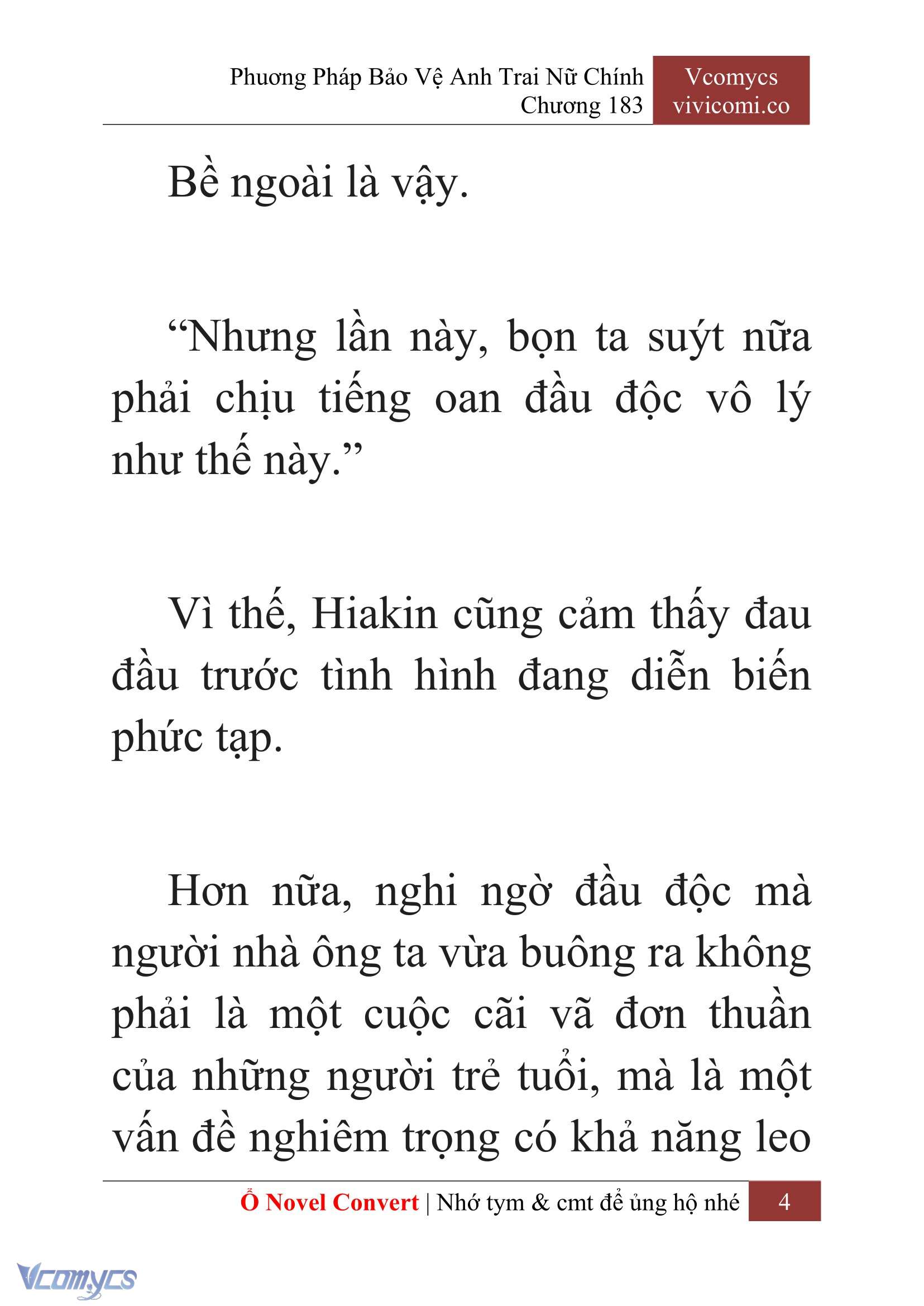 [Novel] Phương Pháp Bảo Vệ Anh Trai Nữ Chính Chap 183 - Next Chap 184
