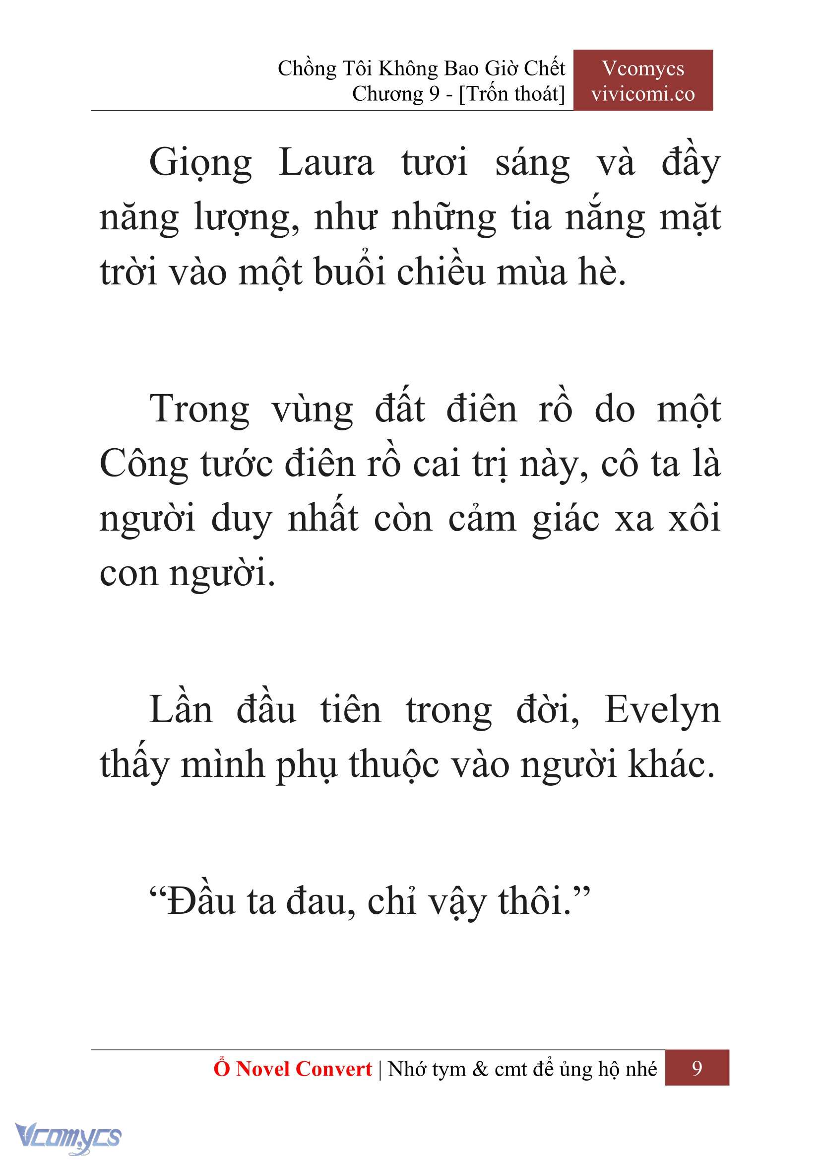 [Novel] Chồng Tôi Không Bao Giờ Chết Chap 9 - Next Chap 10