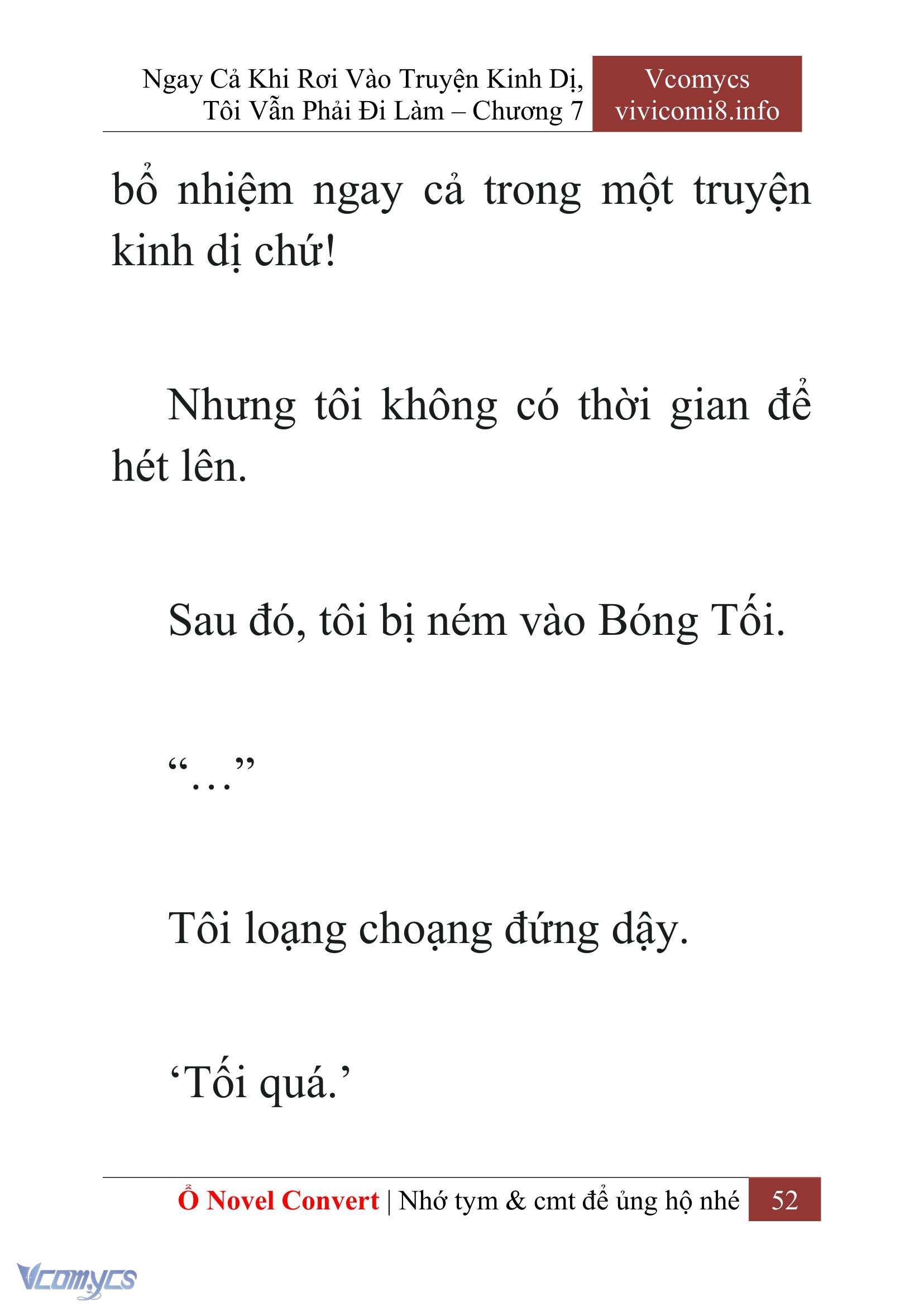 [Novel] Ngay Cả Khi Rơi Vào Truyện Kinh Dị, Tôi Vẫn Phải Đi Làm Chap 7 - Next Chap 8