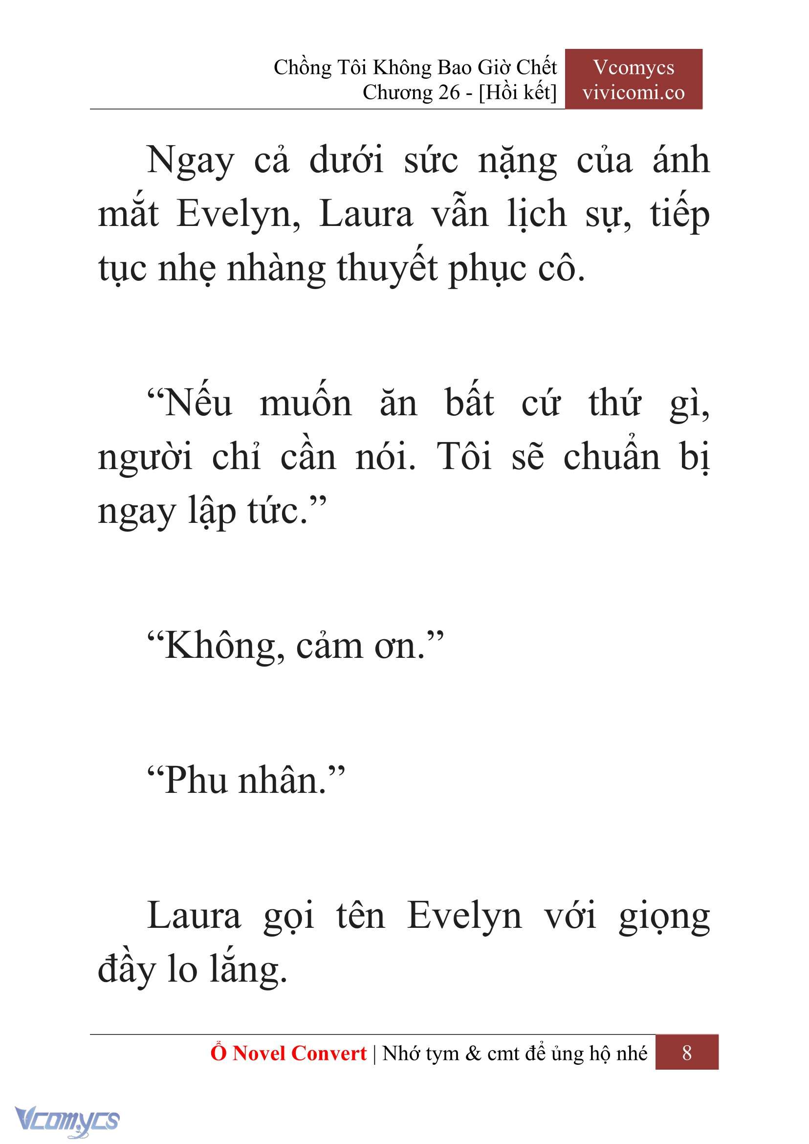 [Novel] Chồng Tôi Không Bao Giờ Chết Chap 26 - Trang 2