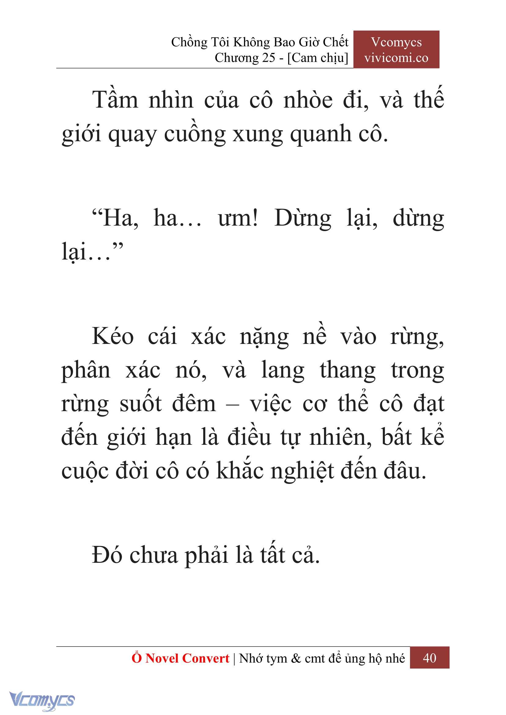 [Novel] Chồng Tôi Không Bao Giờ Chết Chap 25 - Trang 2