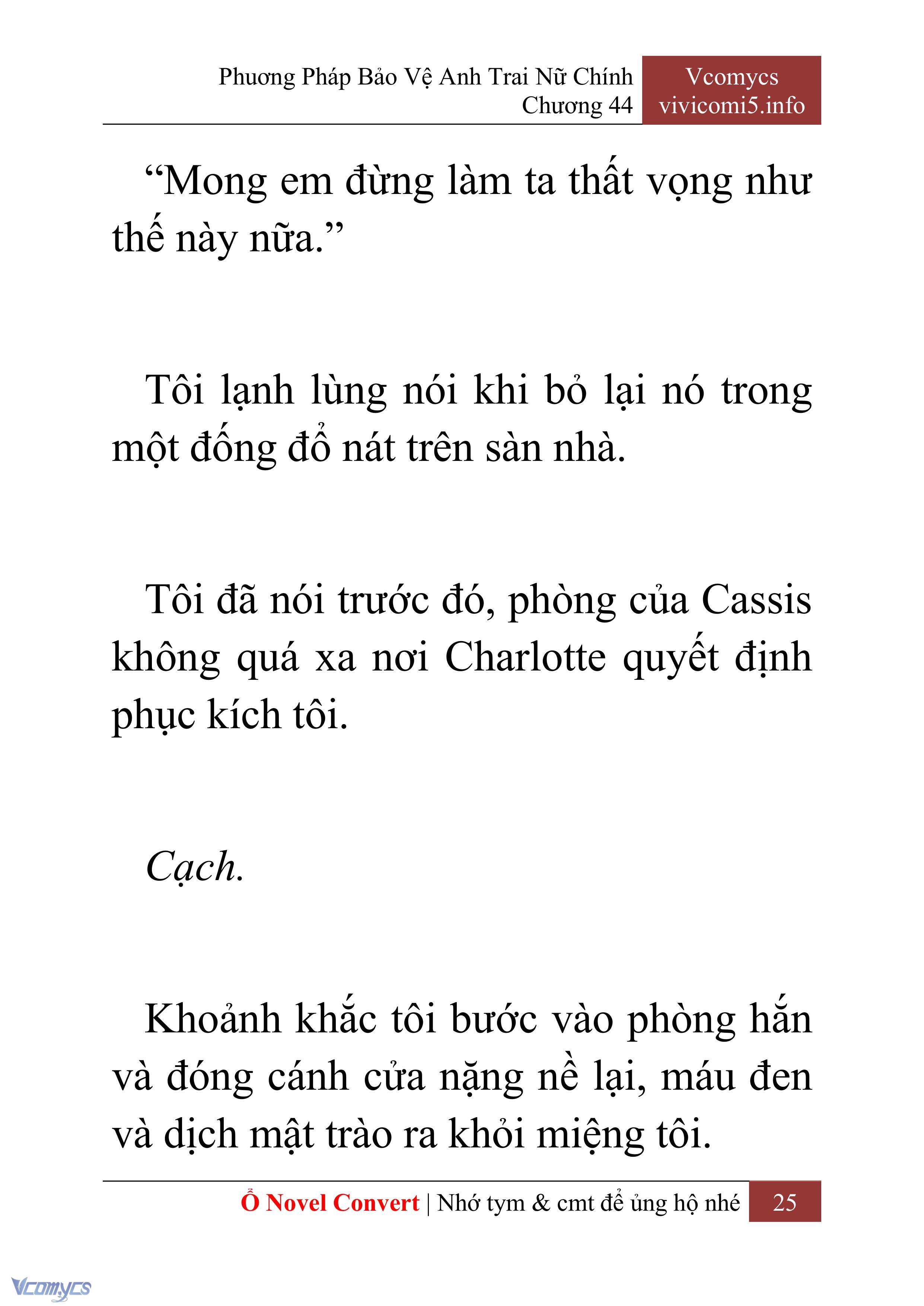 [Novel] Phương Pháp Bảo Vệ Anh Trai Nữ Chính Chap 44 - Next Chap 45