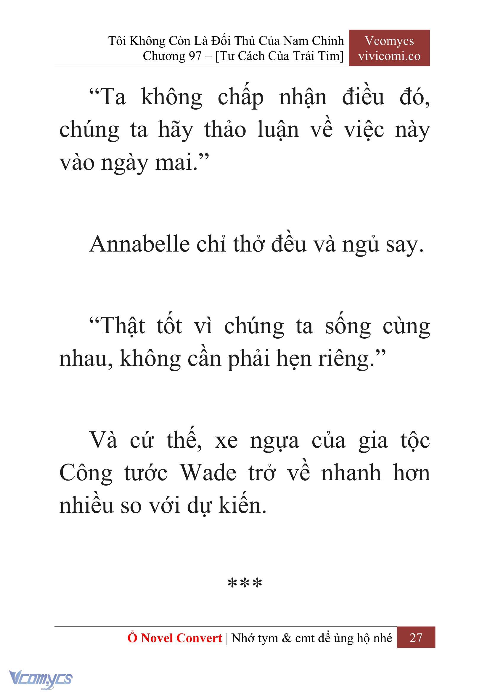 [Novel] Tôi Không Còn Là Đối Thủ Của Nam Chính Chap 97 - Next Chap 98