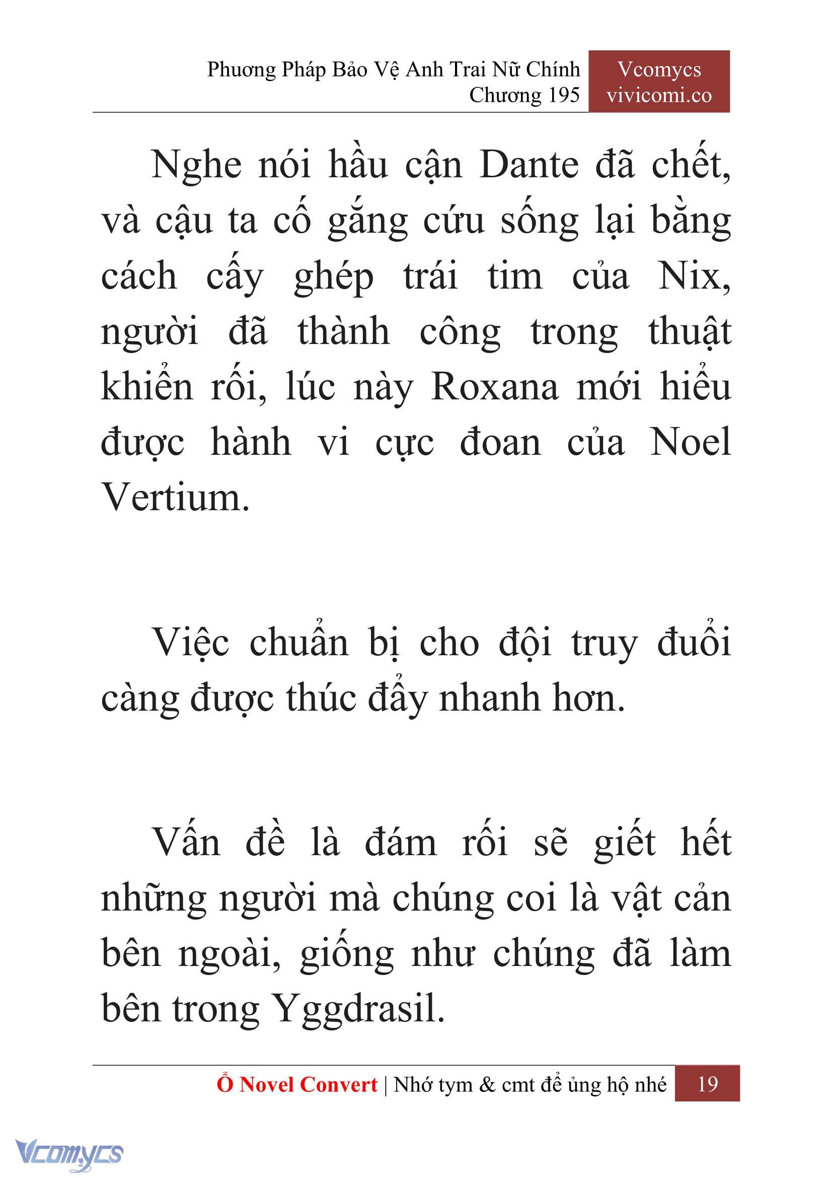 [Novel] Phương Pháp Bảo Vệ Anh Trai Nữ Chính Chap 195 - Next Chap 196