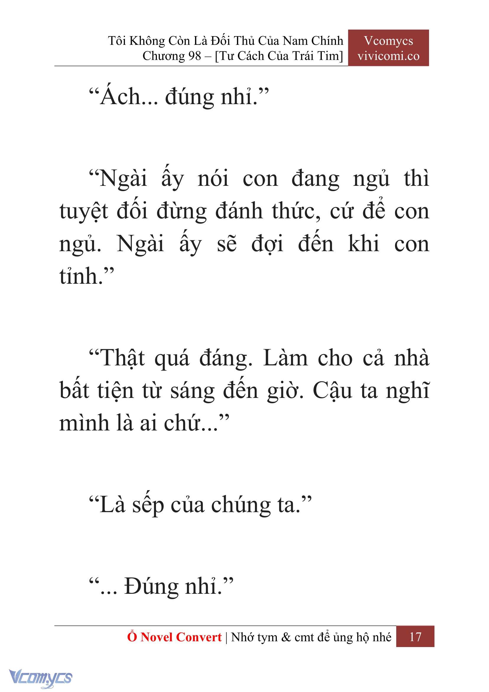 [Novel] Tôi Không Còn Là Đối Thủ Của Nam Chính Chap 98 - Next Chap 99