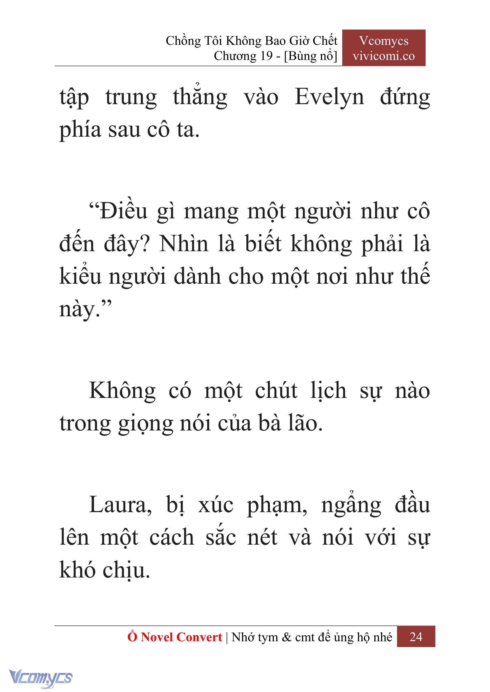 [Novel] Chồng Tôi Không Bao Giờ Chết Chap 19 - Trang 2