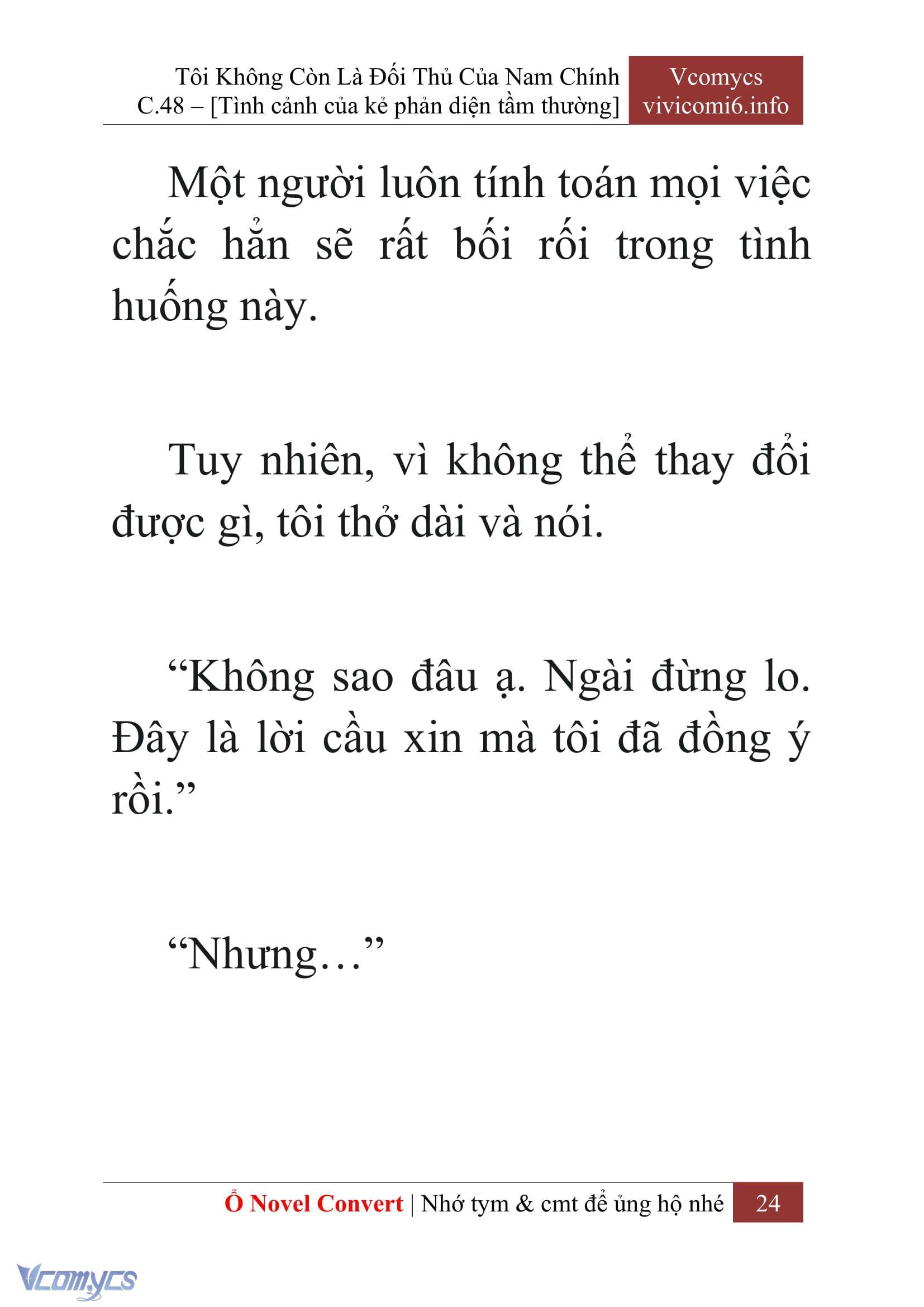 [Novel] Tôi Không Còn Là Đối Thủ Của Nam Chính Chap 48 - Trang 2