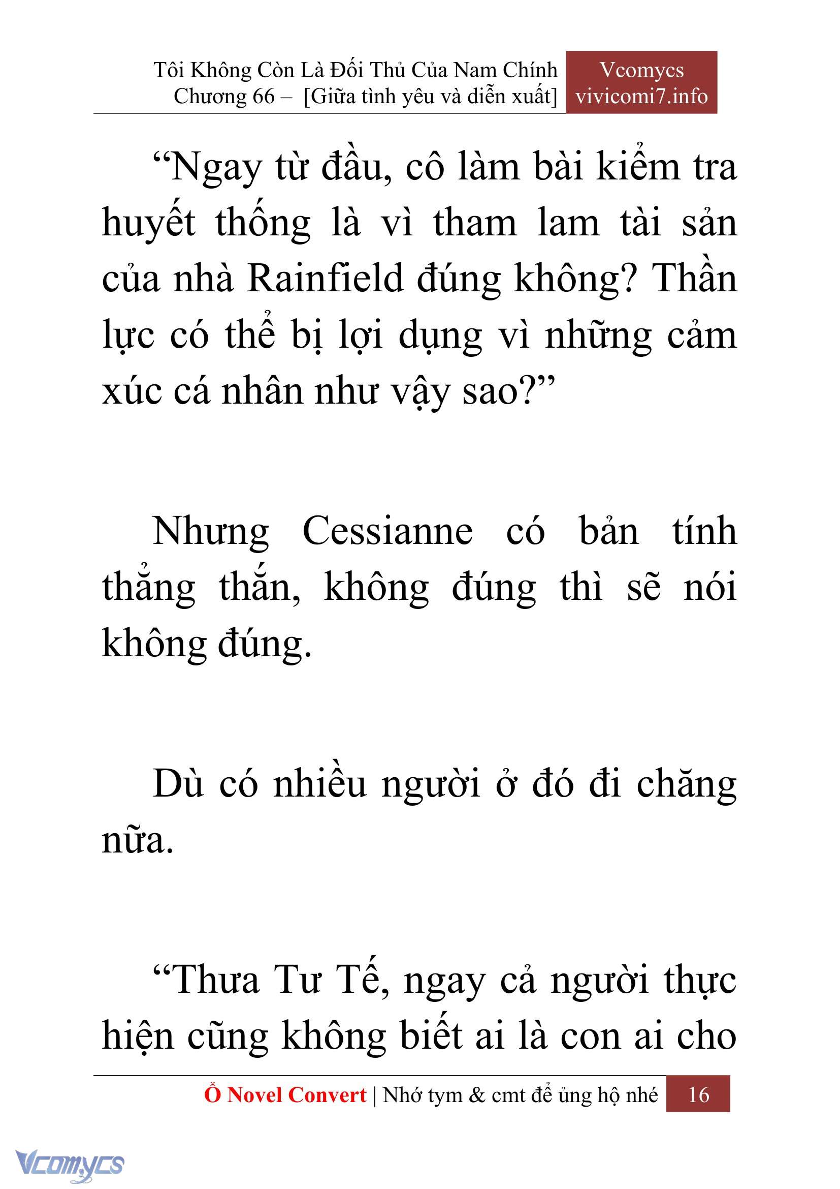 [Novel] Tôi Không Còn Là Đối Thủ Của Nam Chính Chap 66 - Trang 2