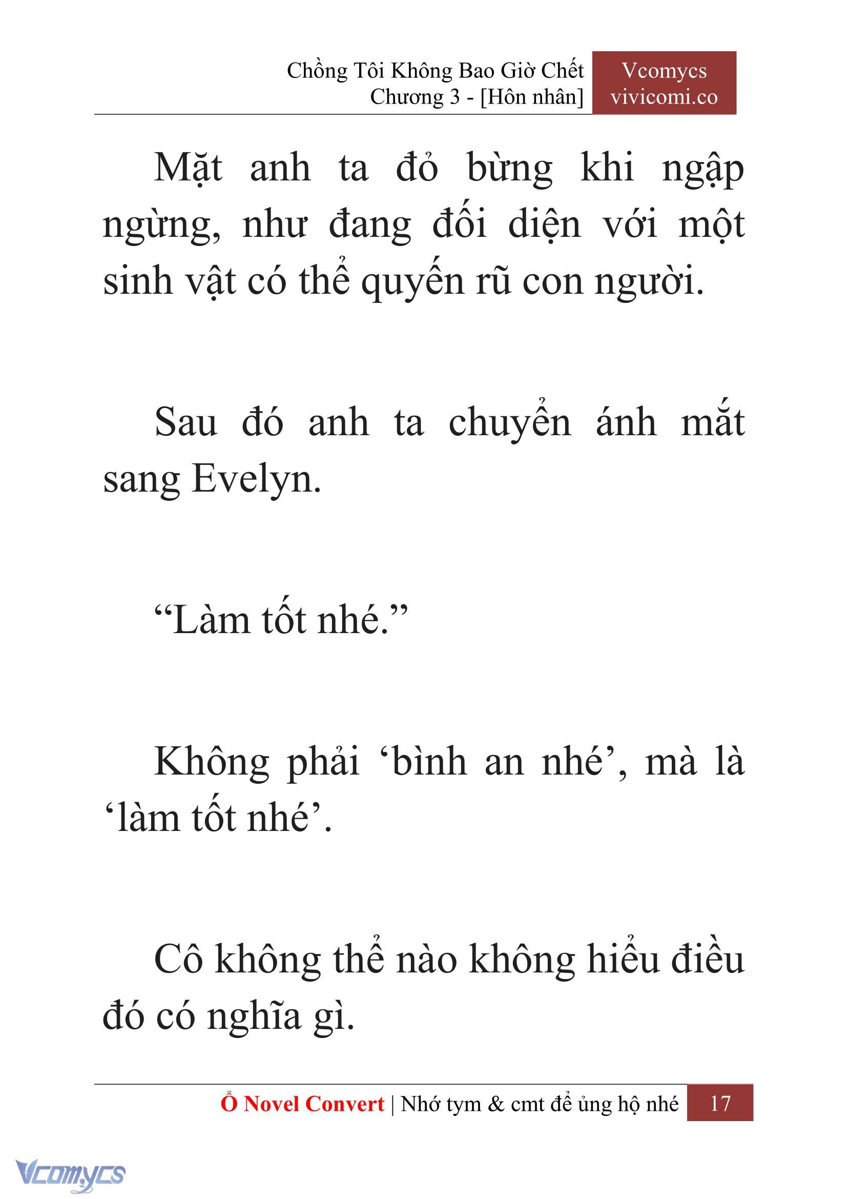 [Novel] Chồng Tôi Không Bao Giờ Chết Chap 3 - Next Chap 4