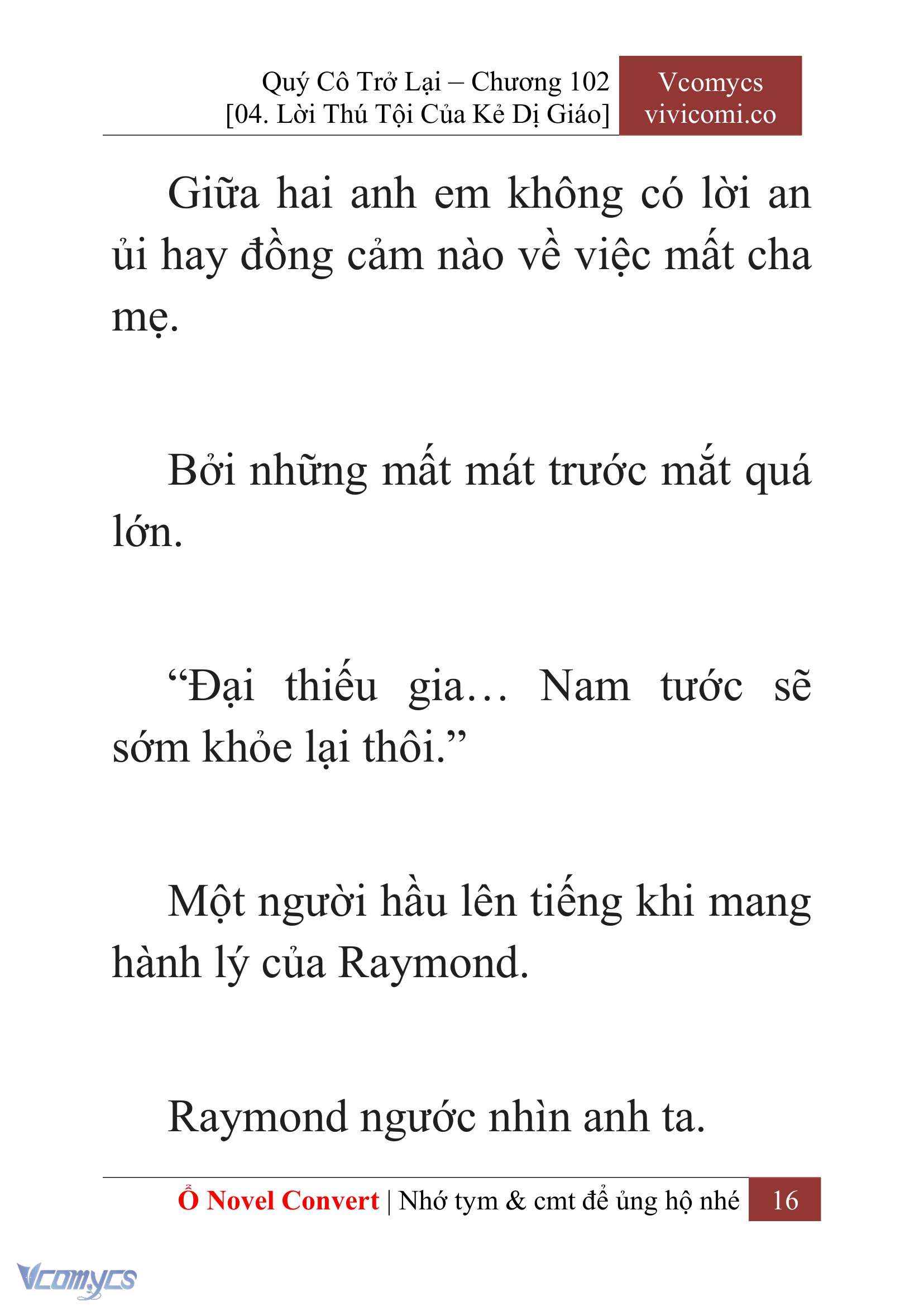 [Novel] Quý Cô Trở Lại Chap 102 - Next Chap 103