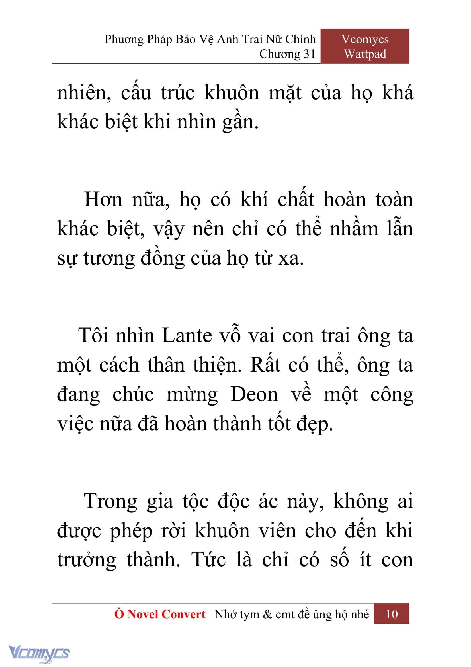 [Novel] Phương Pháp Bảo Vệ Anh Trai Nữ Chính Chap 31 - Next Chap 32