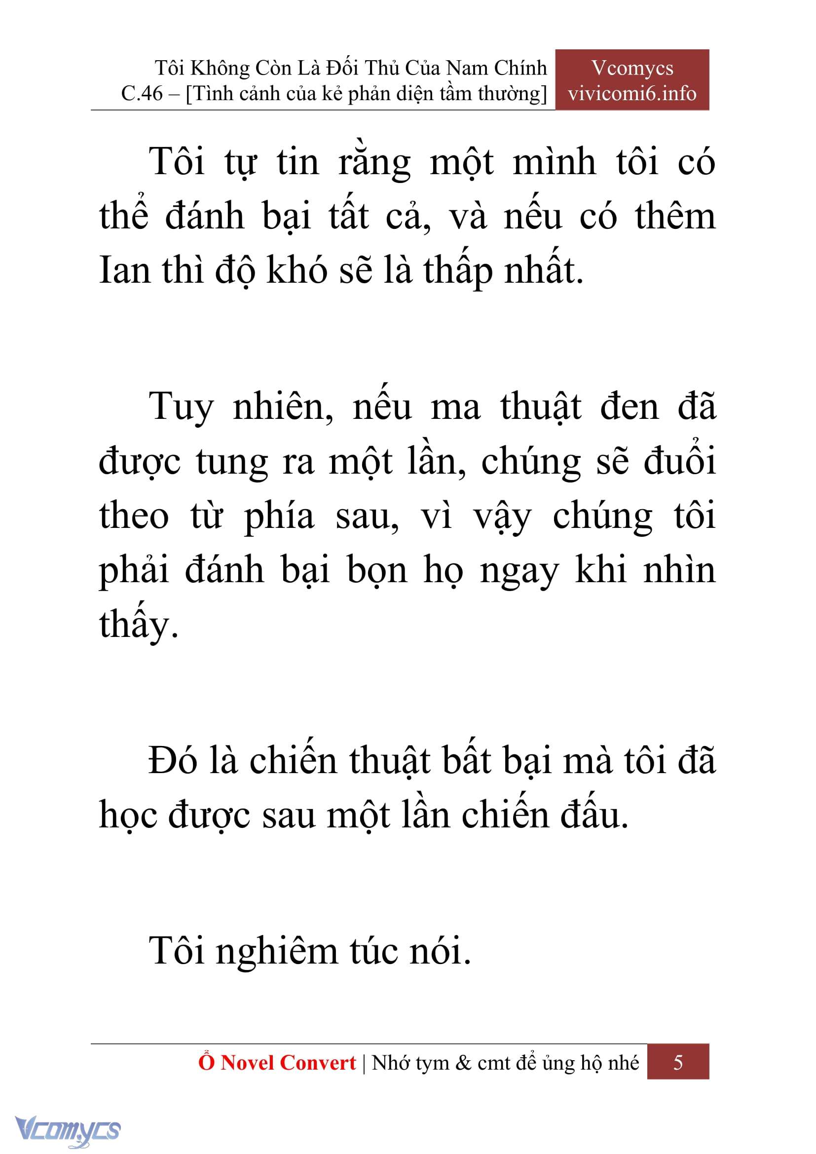 [Novel] Tôi Không Còn Là Đối Thủ Của Nam Chính Chap 46 - Trang 2