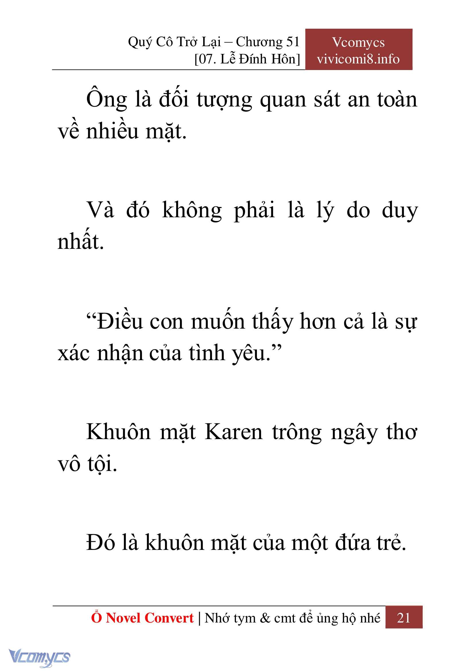 [Novel] Quý Cô Trở Lại Chap 51 - Next Chap 52