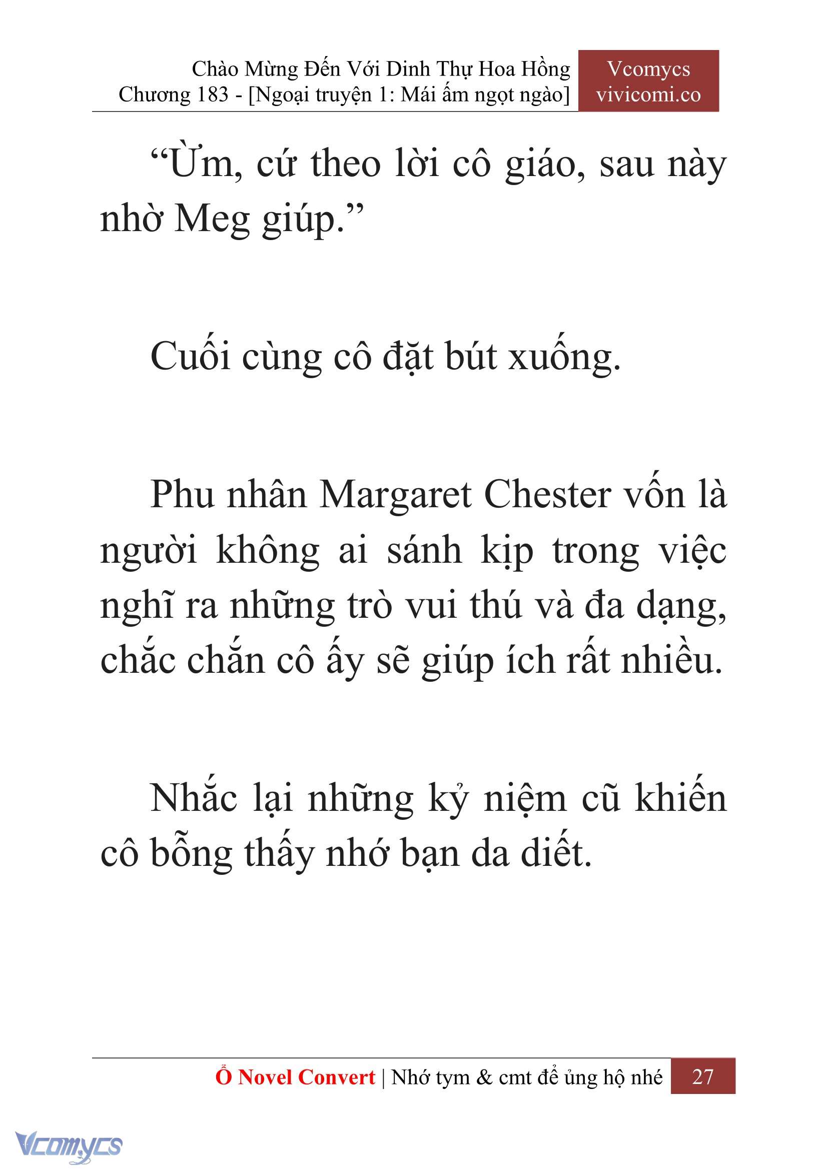 [Novel] Chào Mừng Đến Với Dinh Thự Hoa Hồng Chap 183 - Next Chap 184