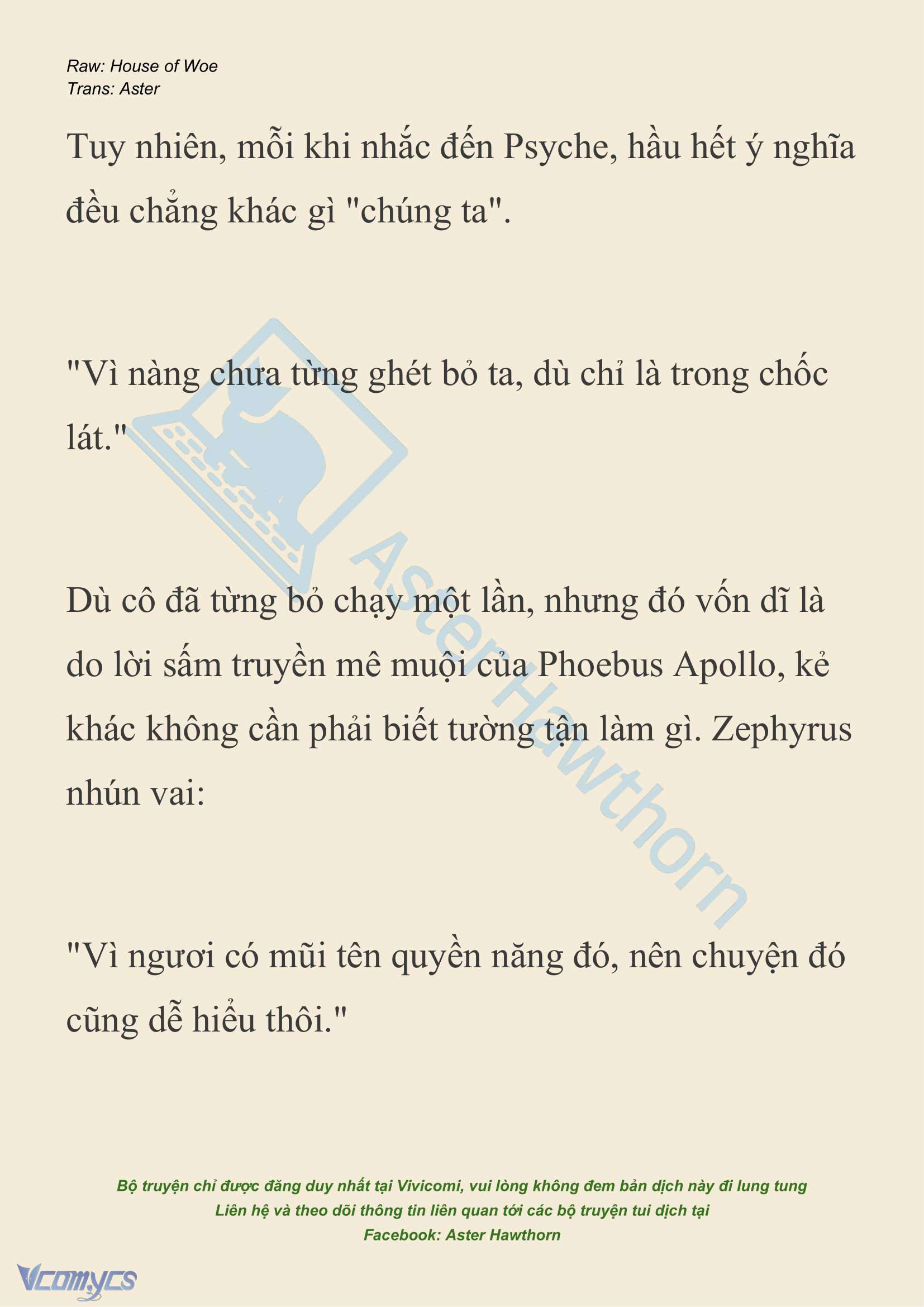 [NOVEL] Dành Cho Các Nữ Thần: Dành cho Psyche Chap 21 - Trang 2