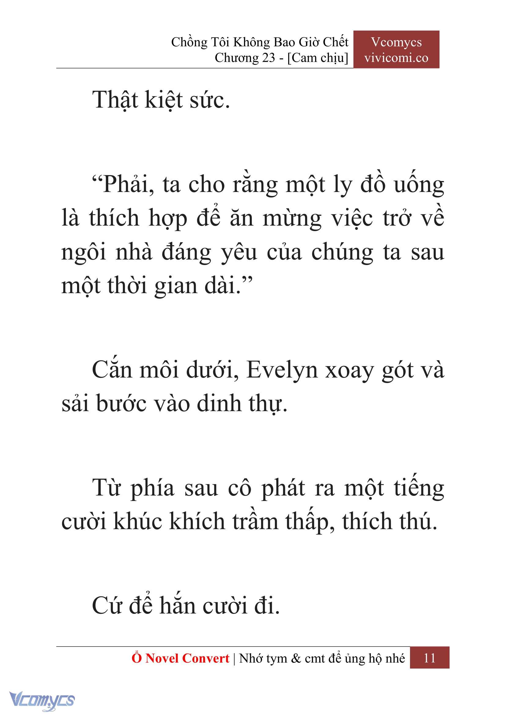 [Novel] Chồng Tôi Không Bao Giờ Chết Chap 23 - Trang 2