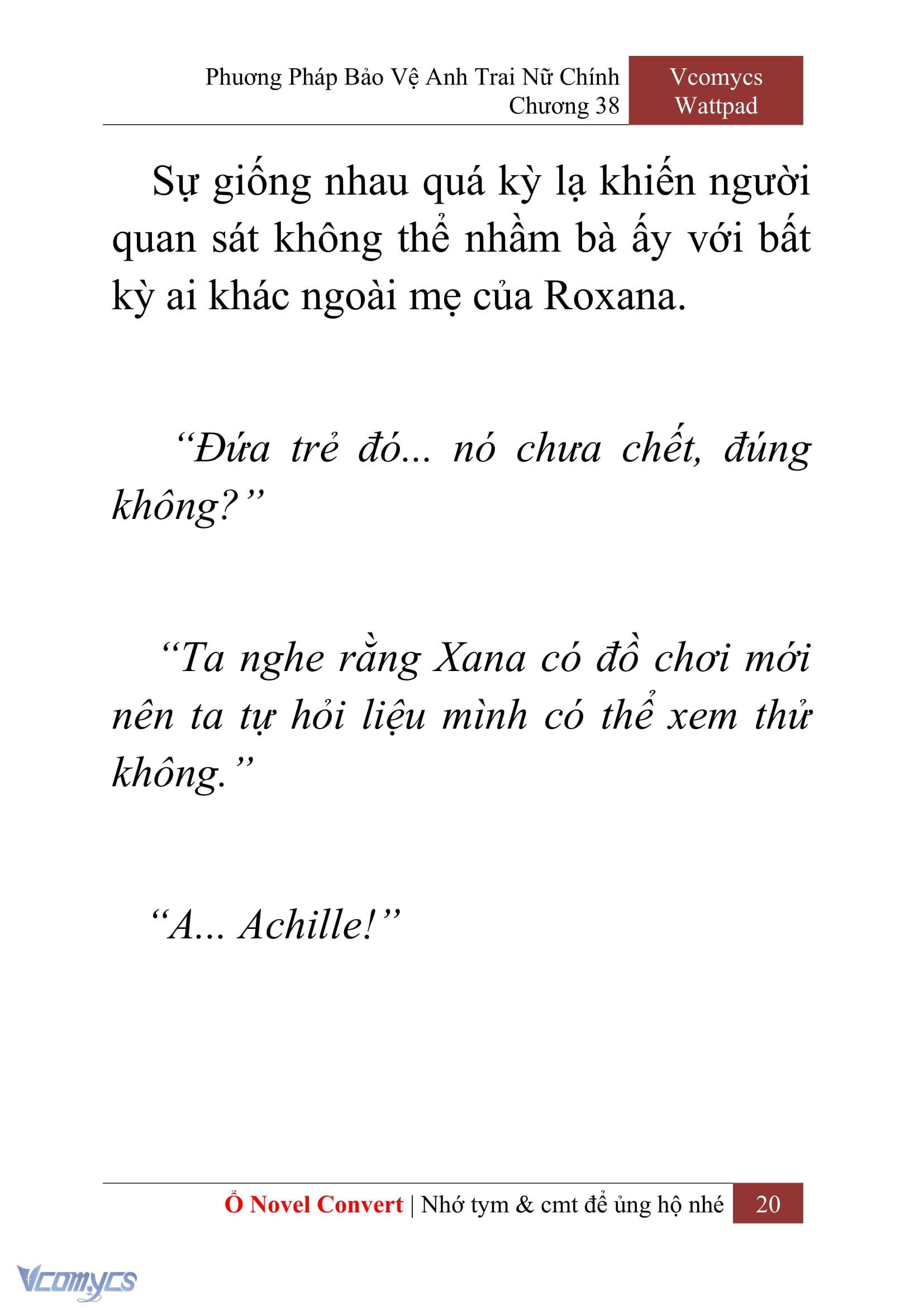 [Novel] Phương Pháp Bảo Vệ Anh Trai Nữ Chính Chap 38 - Next Chap 39