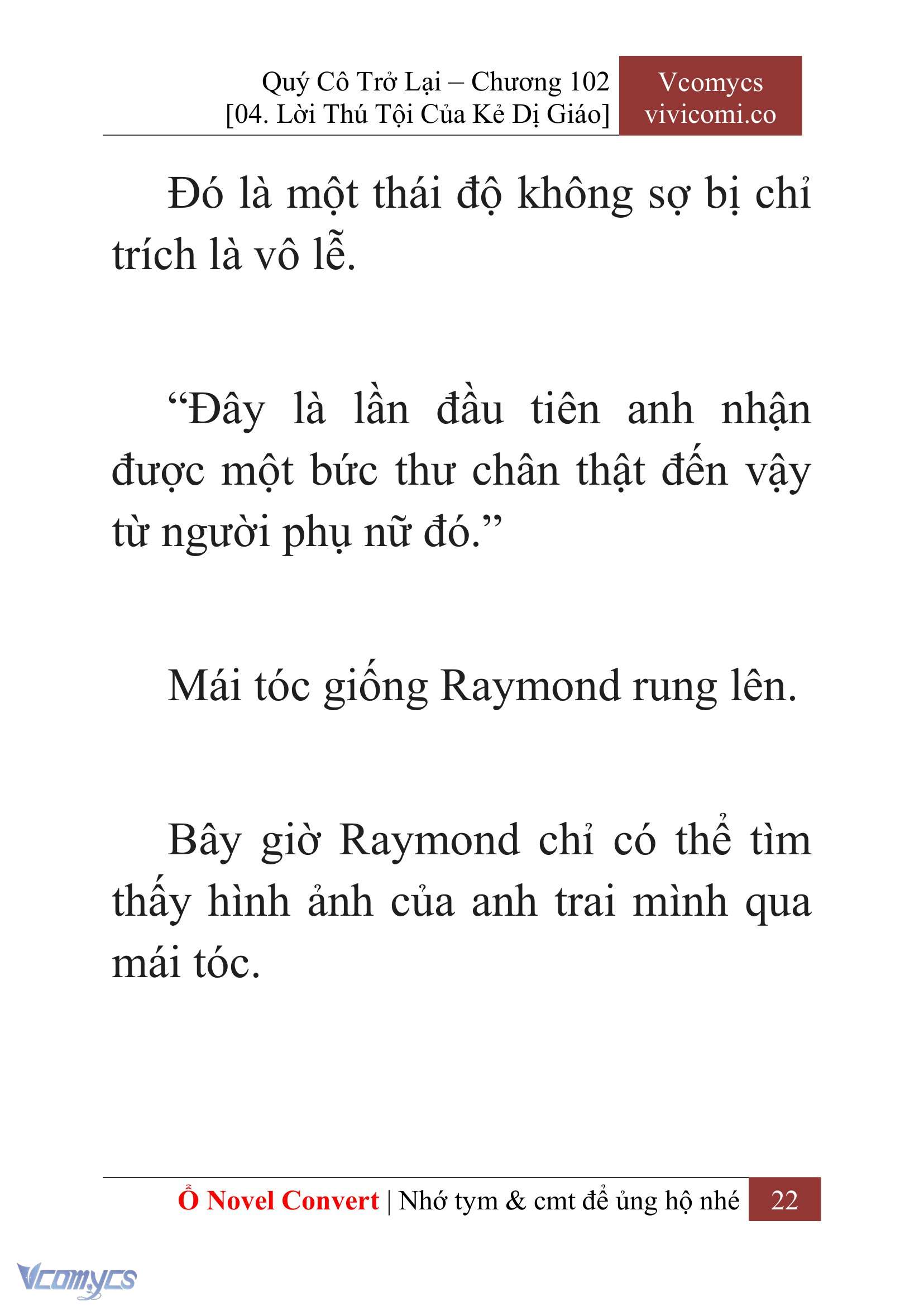 [Novel] Quý Cô Trở Lại Chap 102 - Next Chap 103