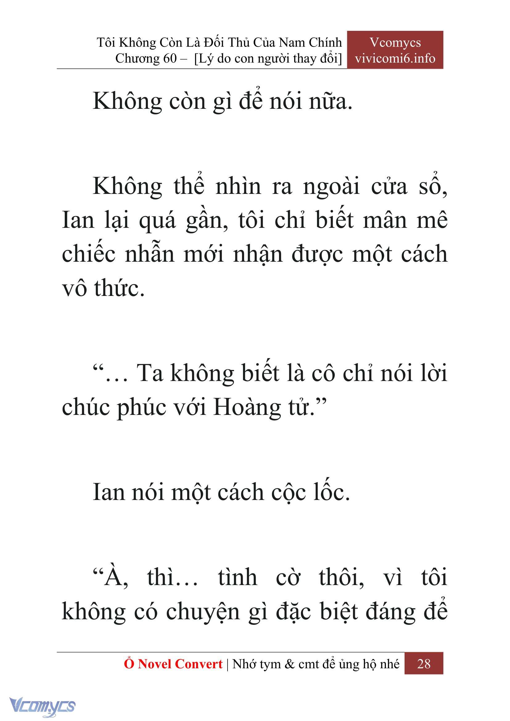 [Novel] Tôi Không Còn Là Đối Thủ Của Nam Chính Chap 60 - Trang 2