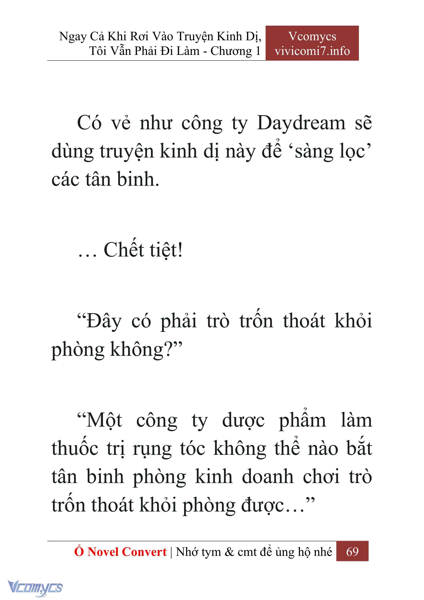 [Novel] Ngay Cả Khi Rơi Vào Truyện Kinh Dị, Tôi Vẫn Phải Đi Làm Chap 1 - Next Chap 2