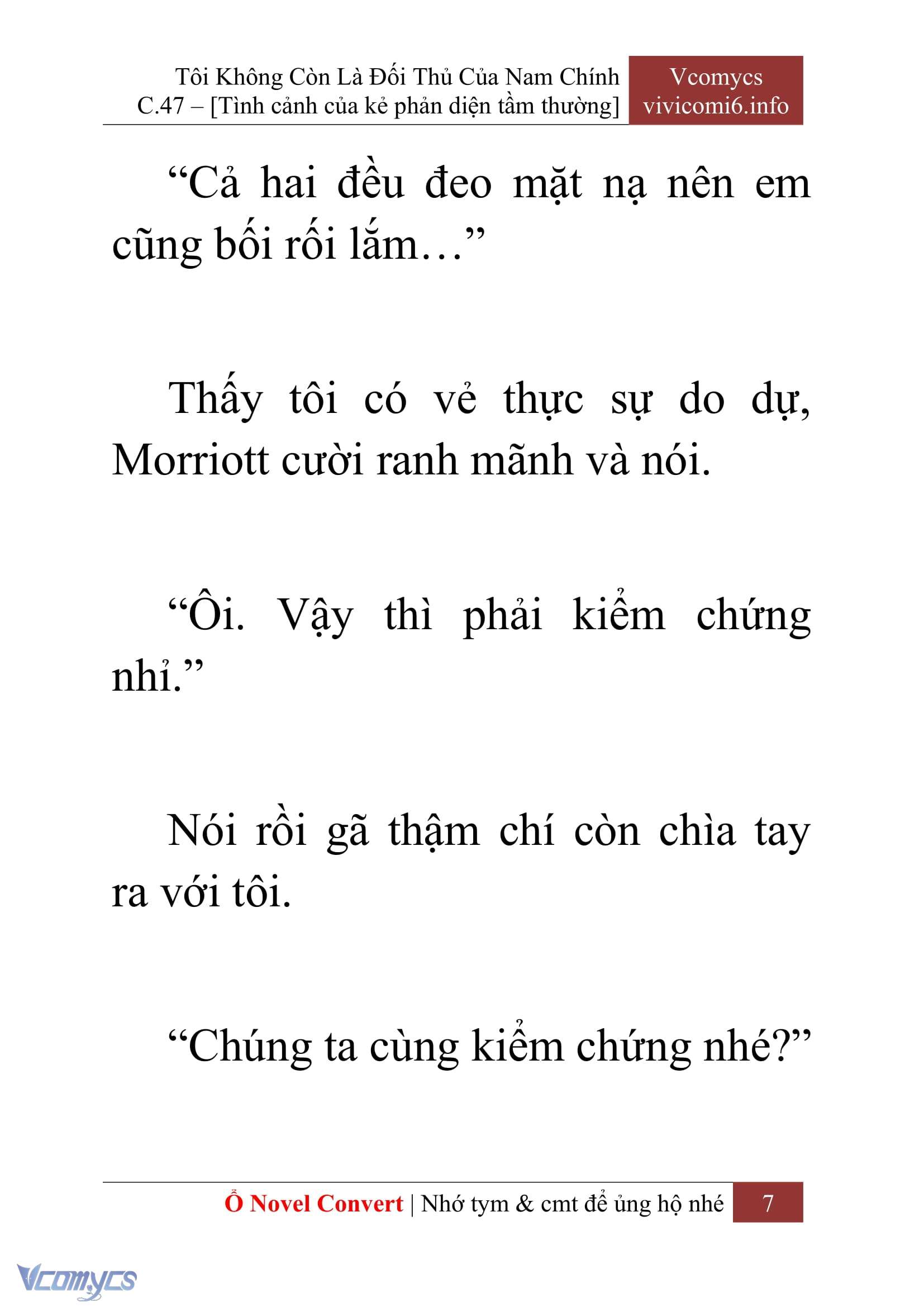 [Novel] Tôi Không Còn Là Đối Thủ Của Nam Chính Chap 47 - Trang 2