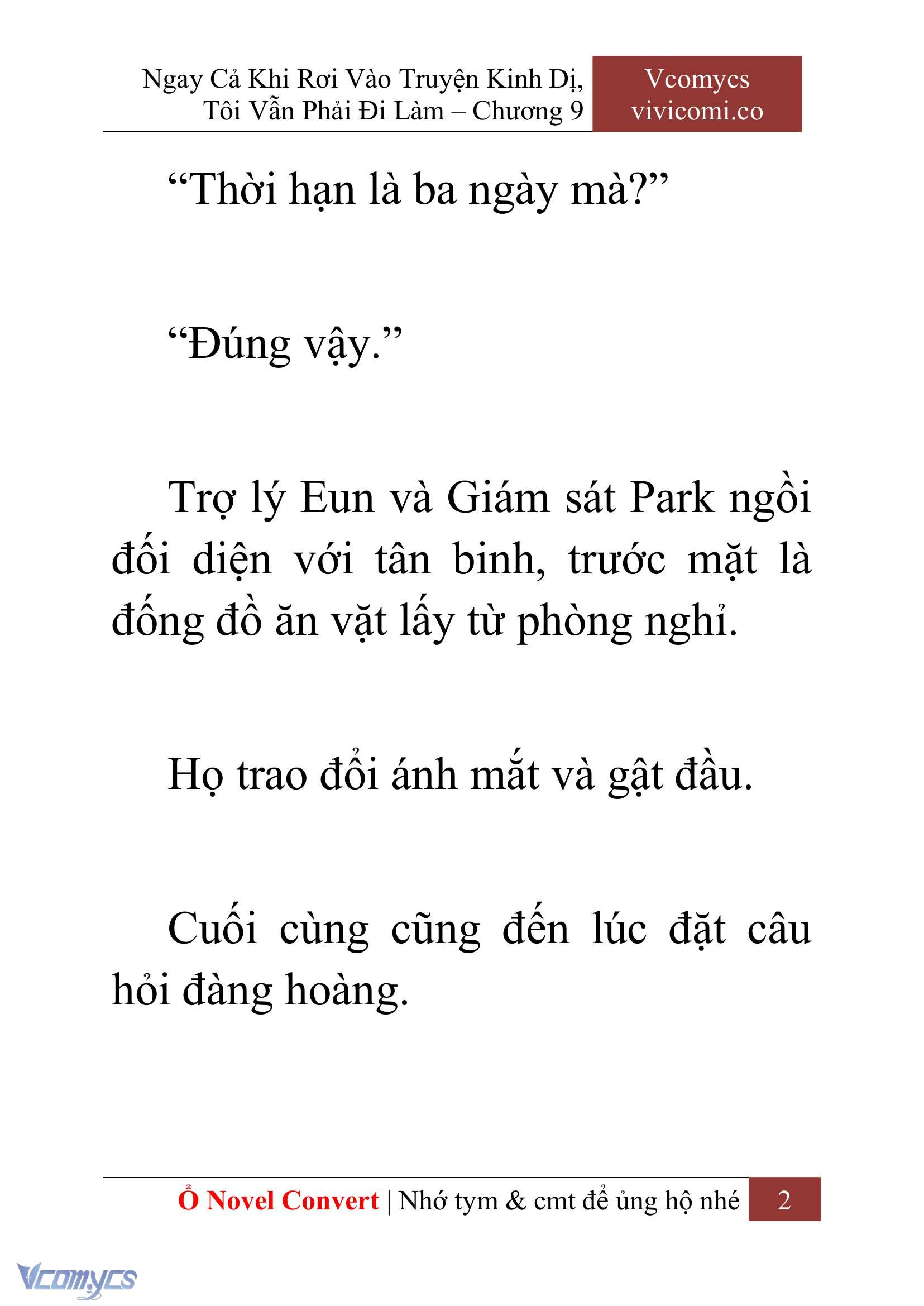 [Novel] Ngay Cả Khi Rơi Vào Truyện Kinh Dị, Tôi Vẫn Phải Đi Làm Chap 9 - Next Chap 10