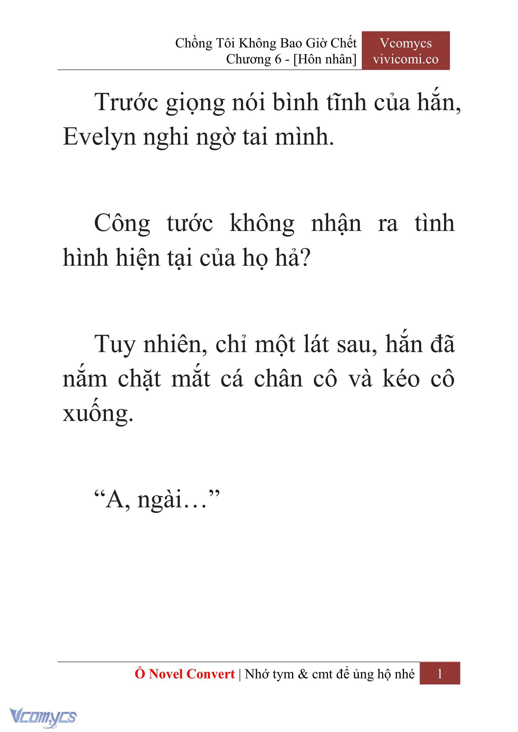 [Novel] Chồng Tôi Không Bao Giờ Chết Chap 6 - Next Chap 7