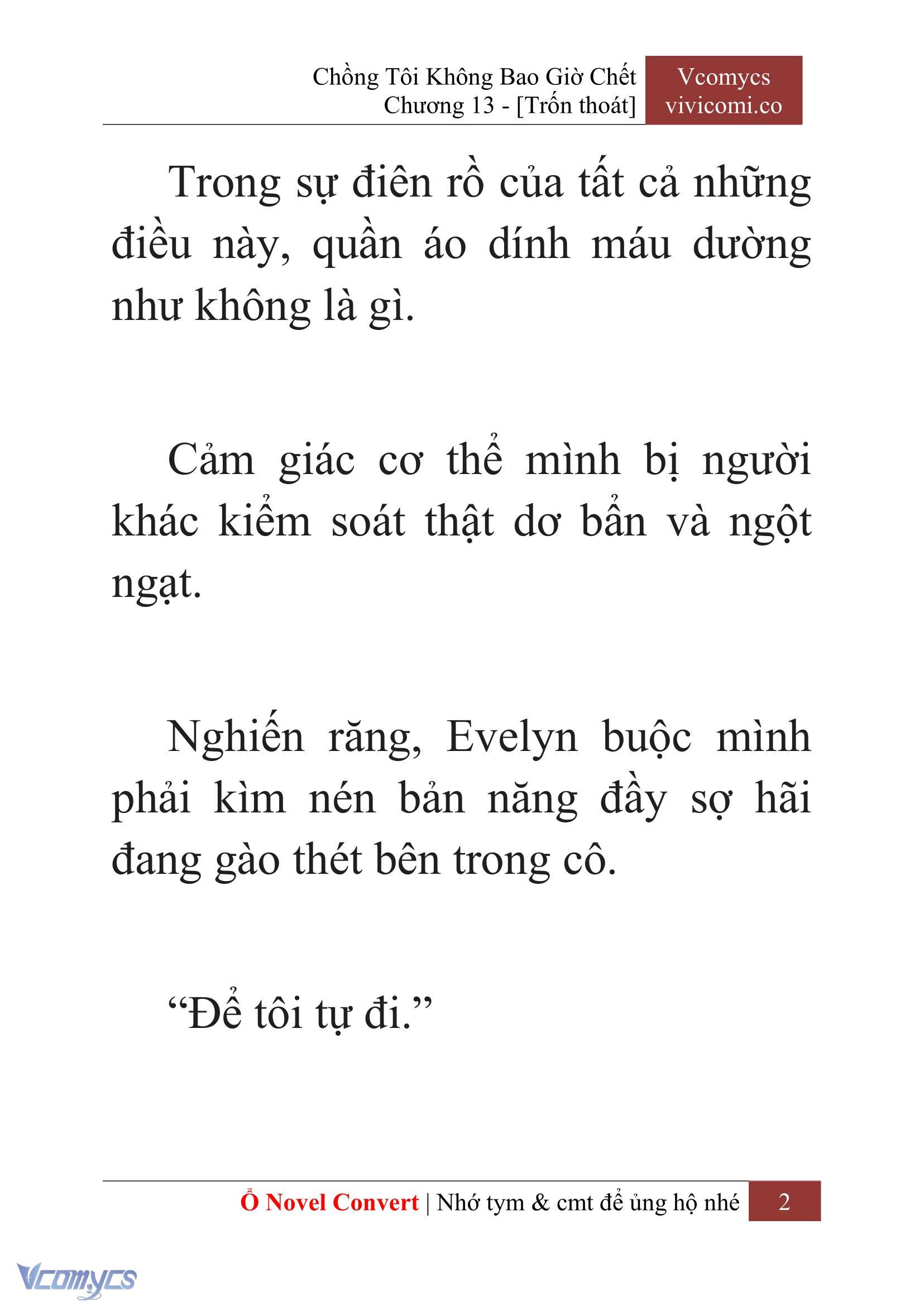 [Novel] Chồng Tôi Không Bao Giờ Chết Chap 13 - Next Chap 14