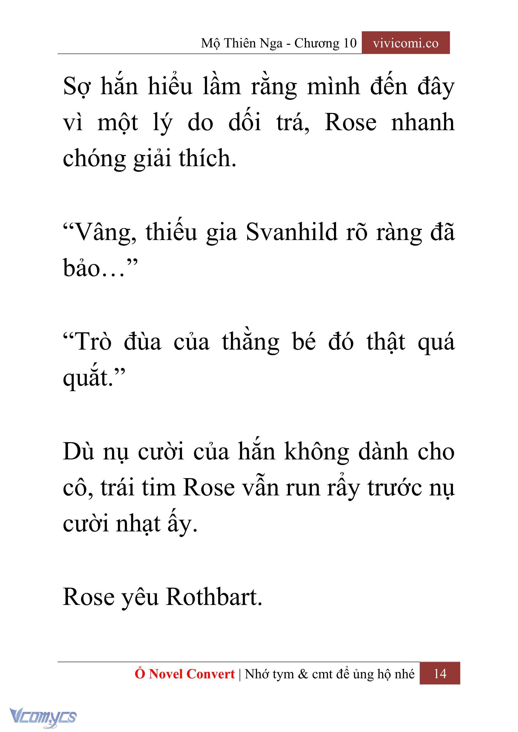 [Novel] Mộ Thiên Nga Chap 10 - Next 