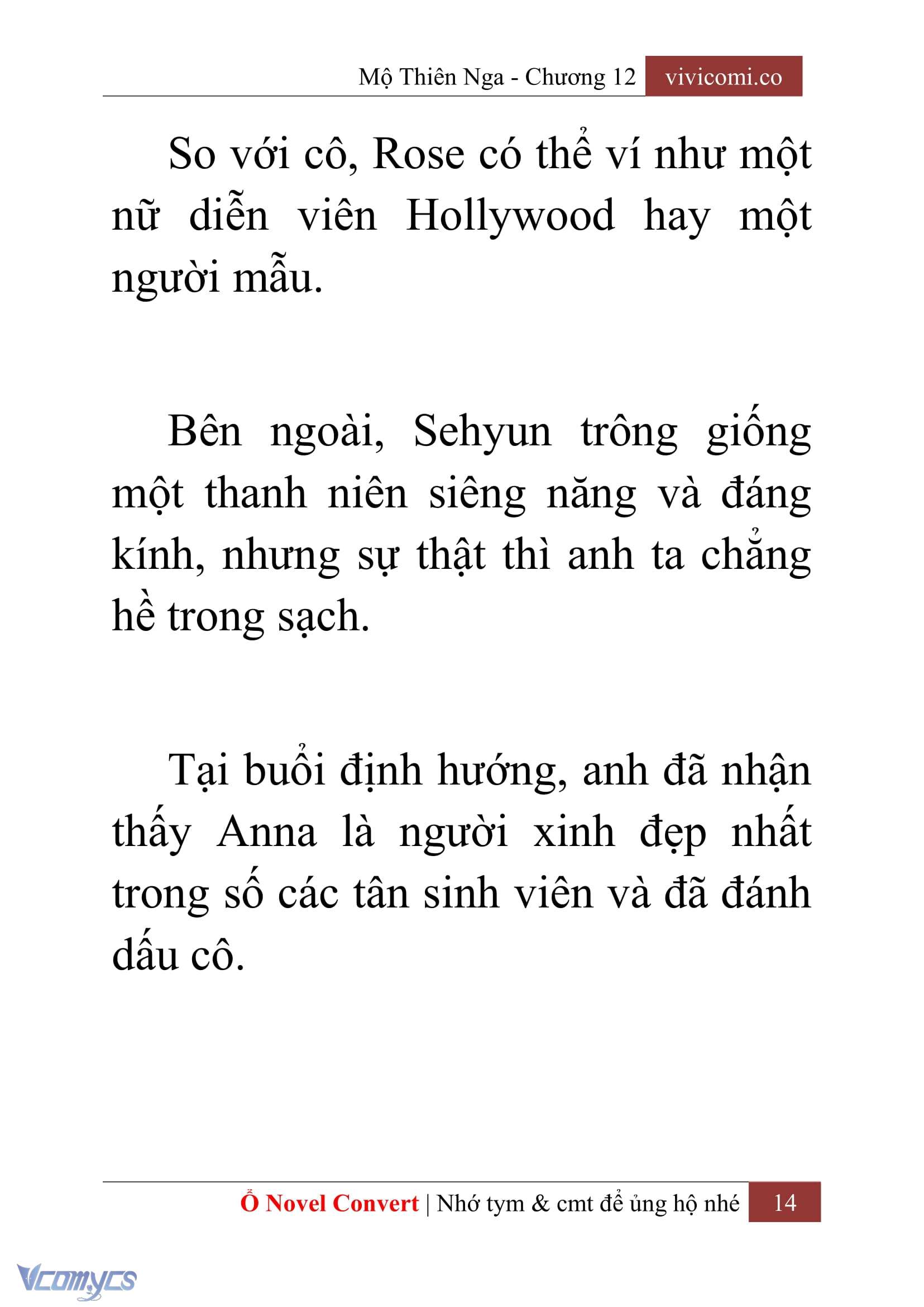 [Novel] Mộ Thiên Nga Chap 12 - Trang 2