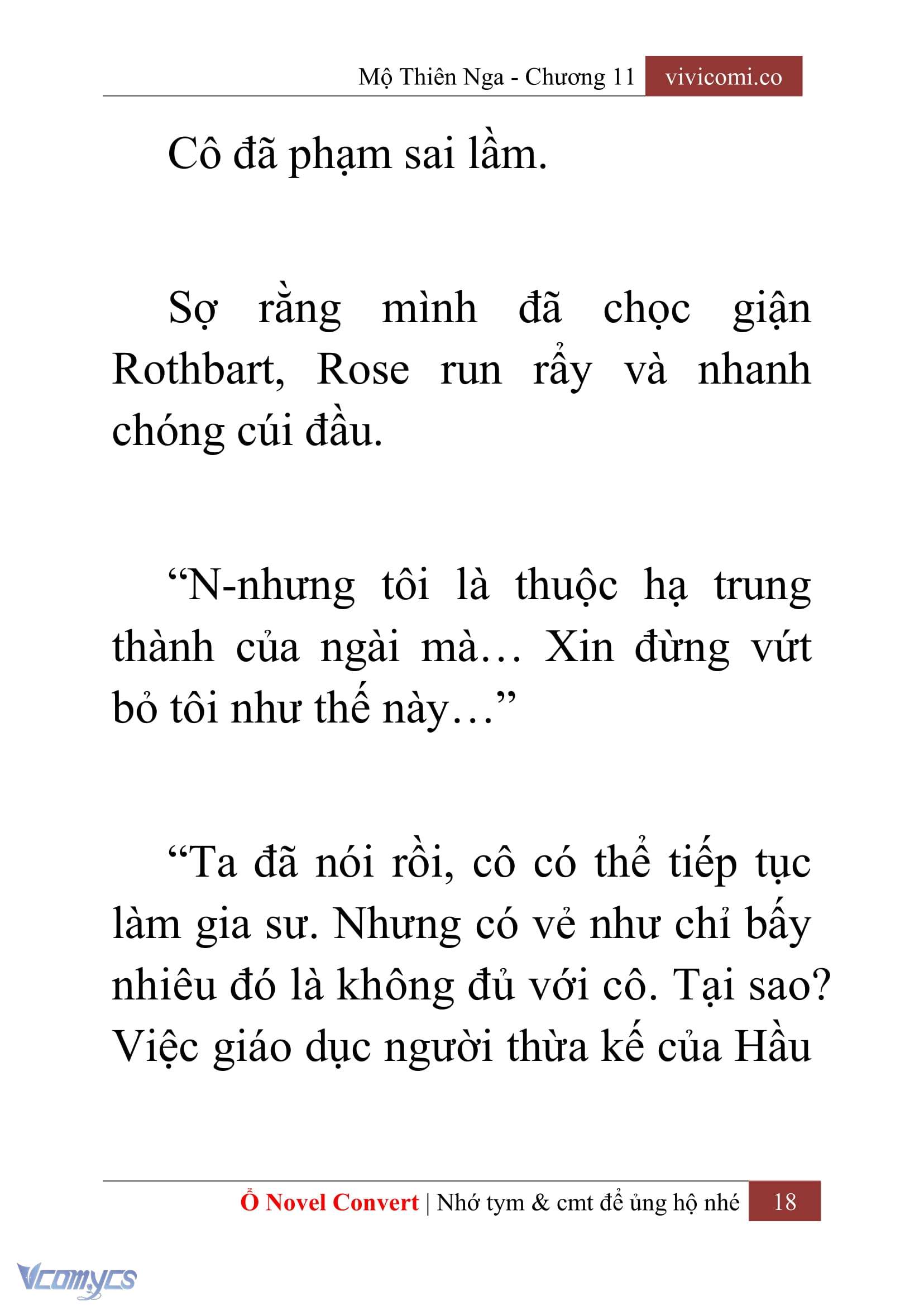 [Novel] Mộ Thiên Nga Chap 11 - Trang 2