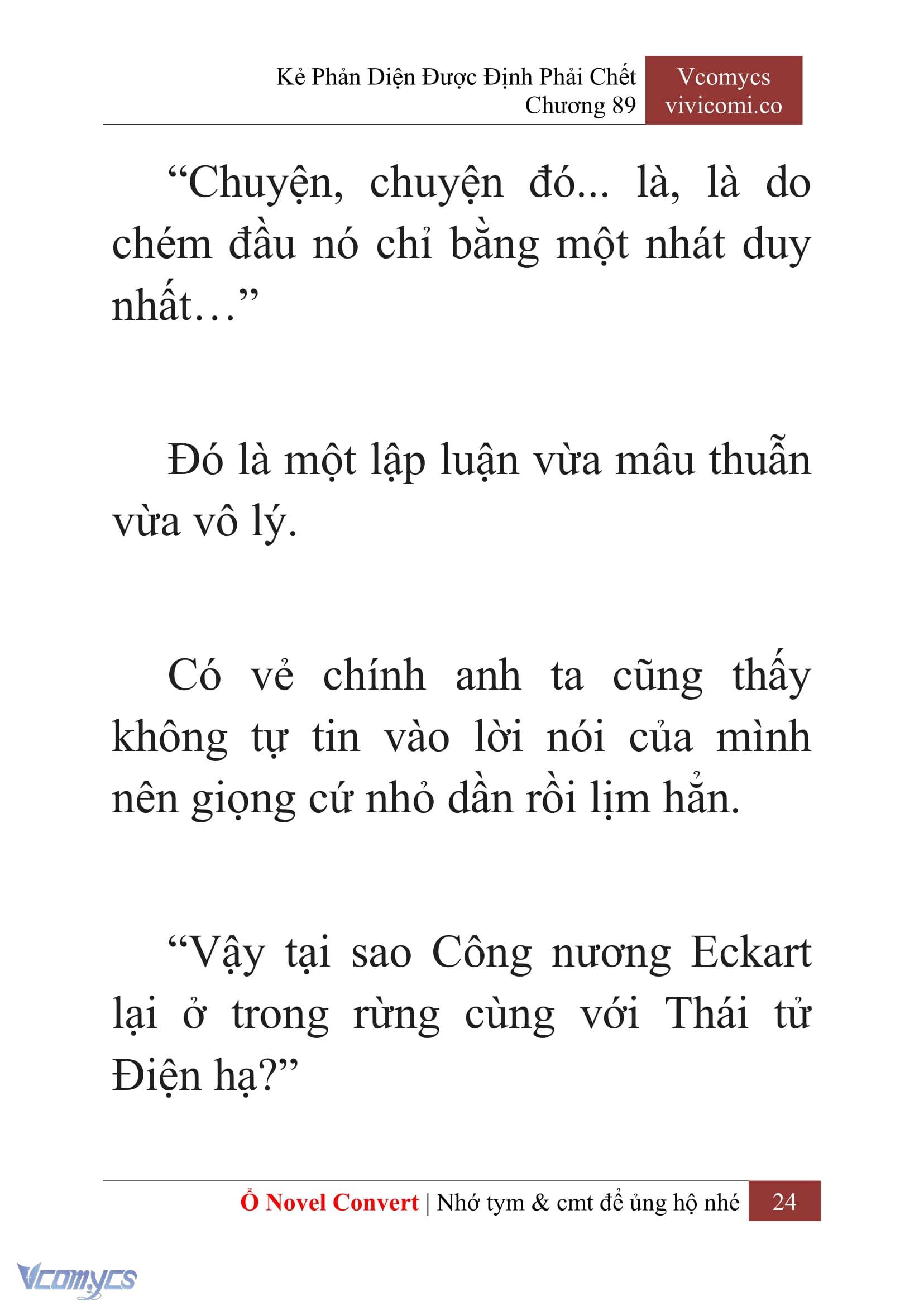 [Novel] Kẻ Phản Diện Được Định Phải Chết Chap 89 - Trang 2