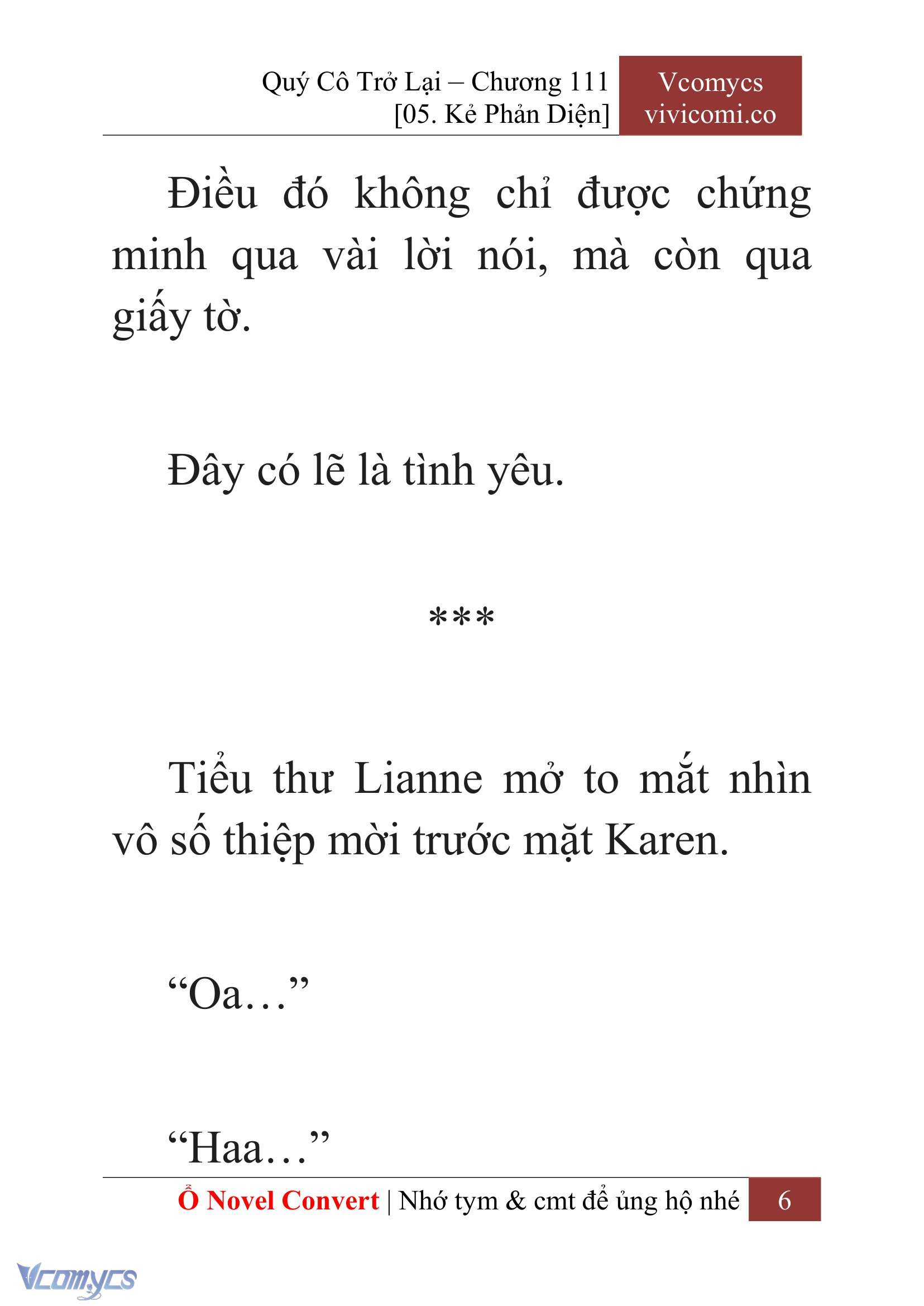 [Novel] Quý Cô Trở Lại Chap 111 - Trang 2