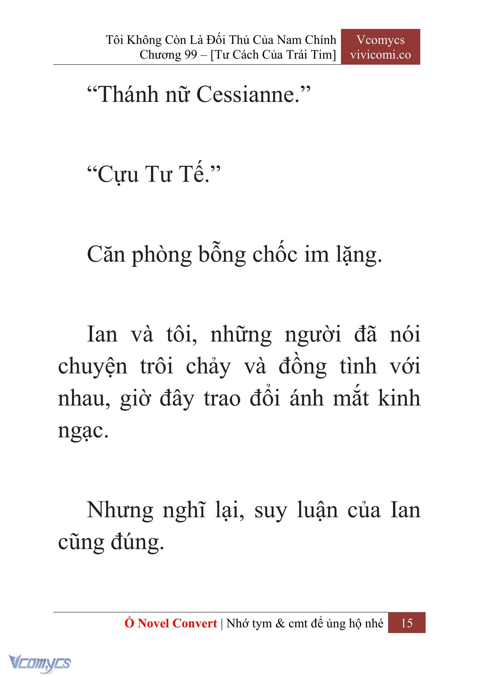 [Novel] Tôi Không Còn Là Đối Thủ Của Nam Chính Chap 99 - Trang 2