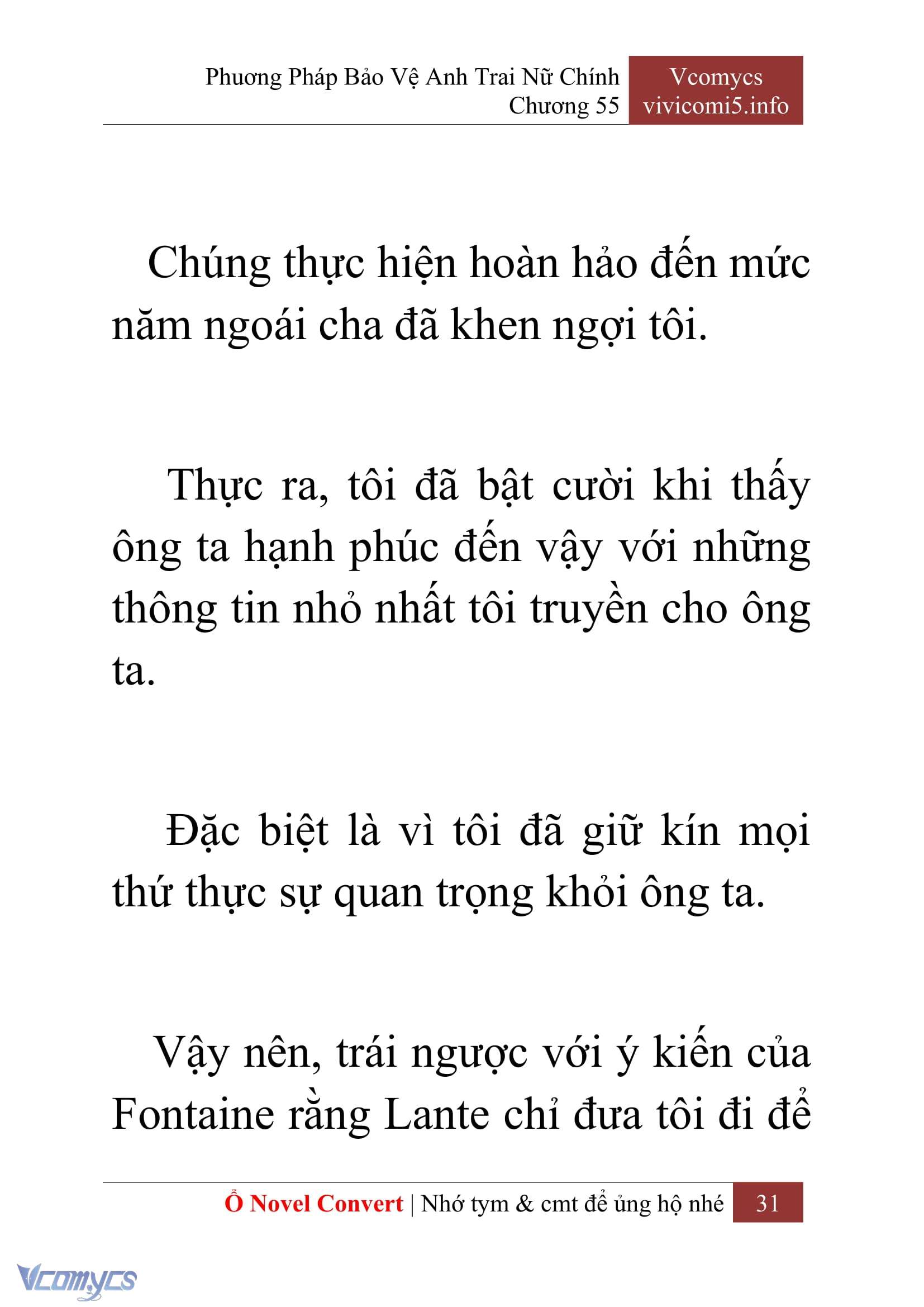 [Novel] Phương Pháp Bảo Vệ Anh Trai Nữ Chính Chap 55 - Trang 2