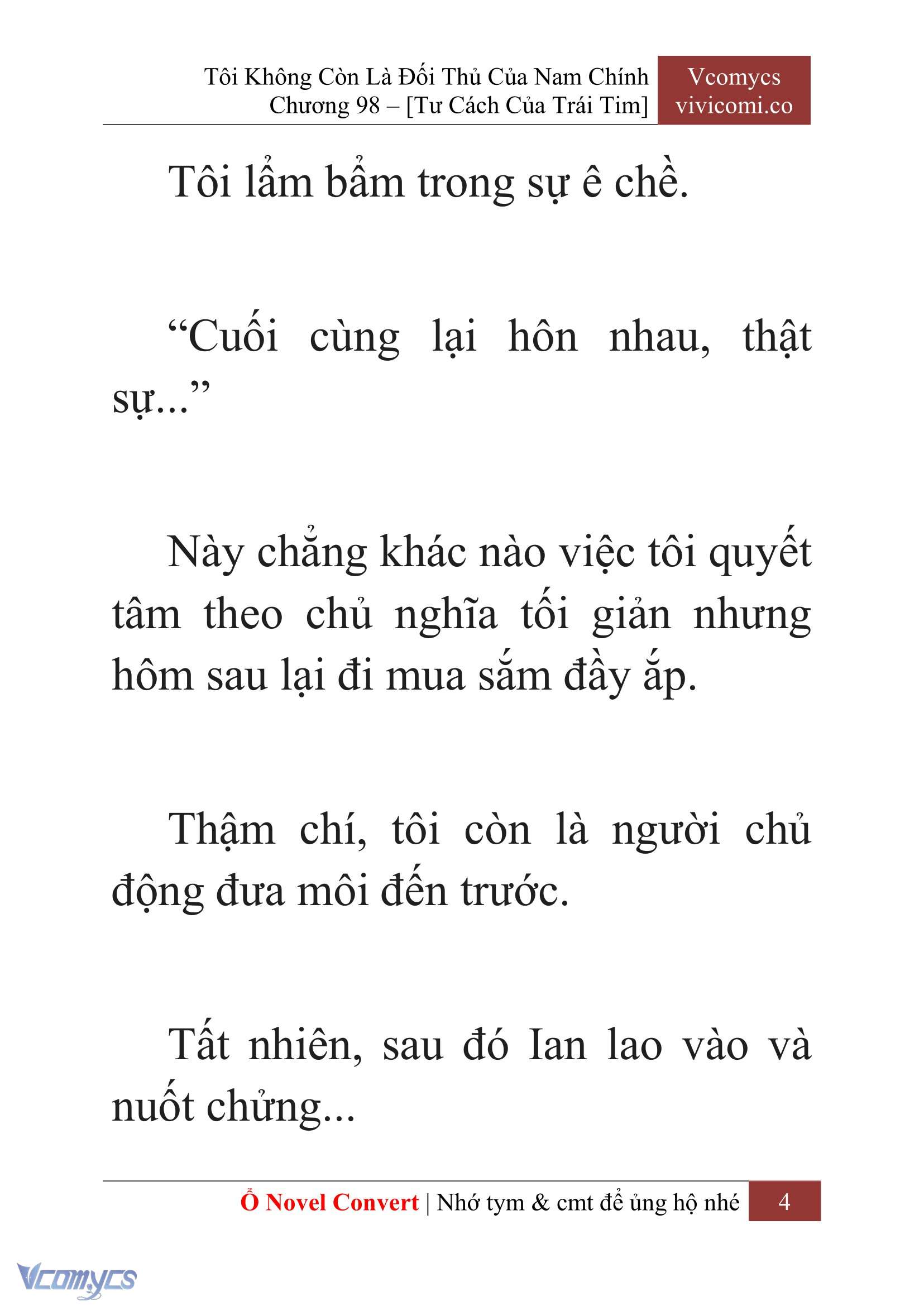[Novel] Tôi Không Còn Là Đối Thủ Của Nam Chính Chap 98 - Trang 2