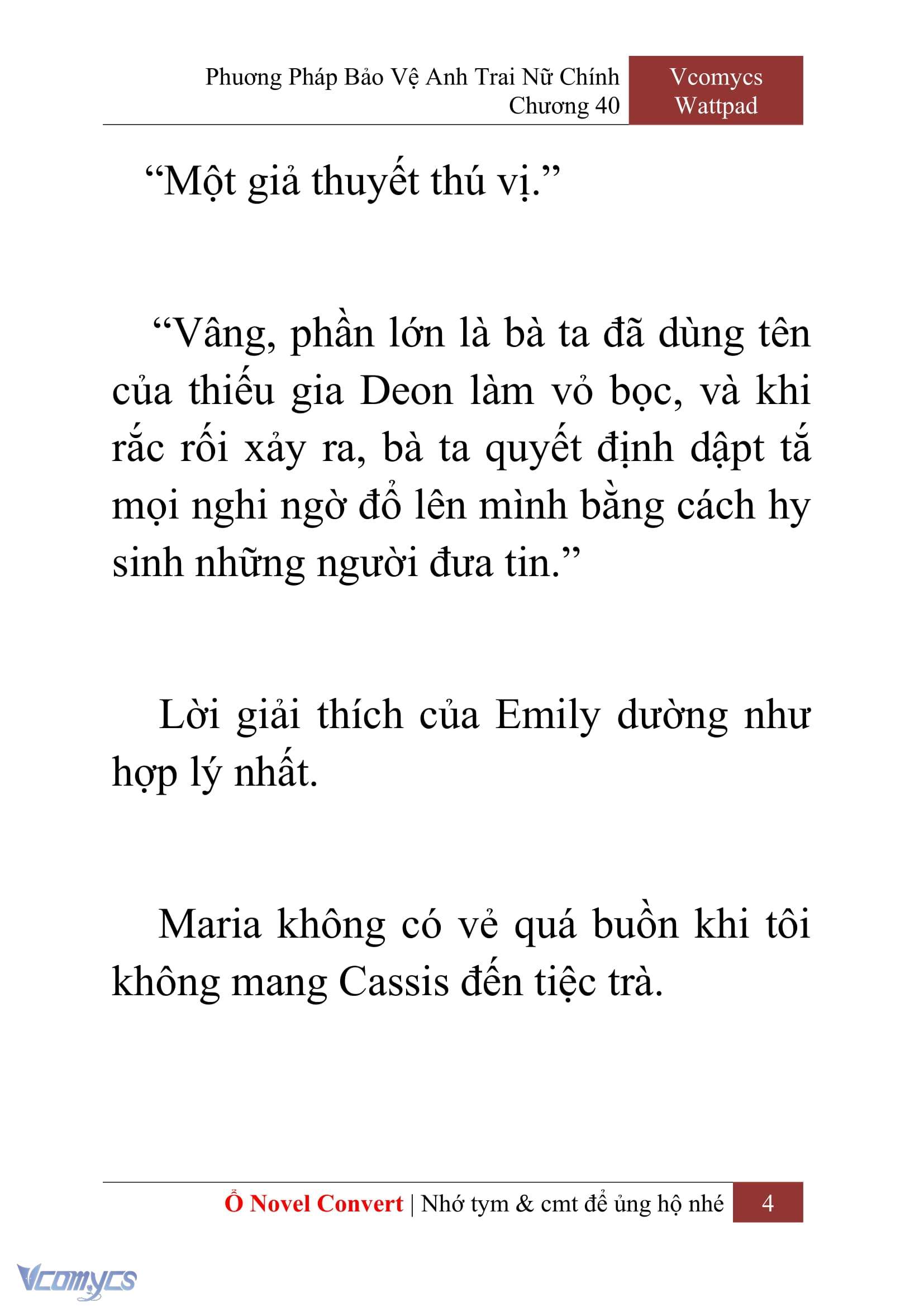 [Novel] Phương Pháp Bảo Vệ Anh Trai Nữ Chính Chap 40 - Trang 2