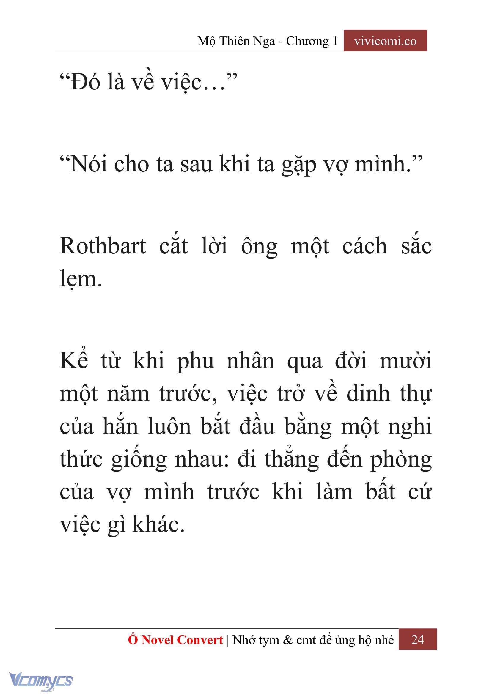 [Novel] Mộ Thiên Nga Chap 1 - Trang 2