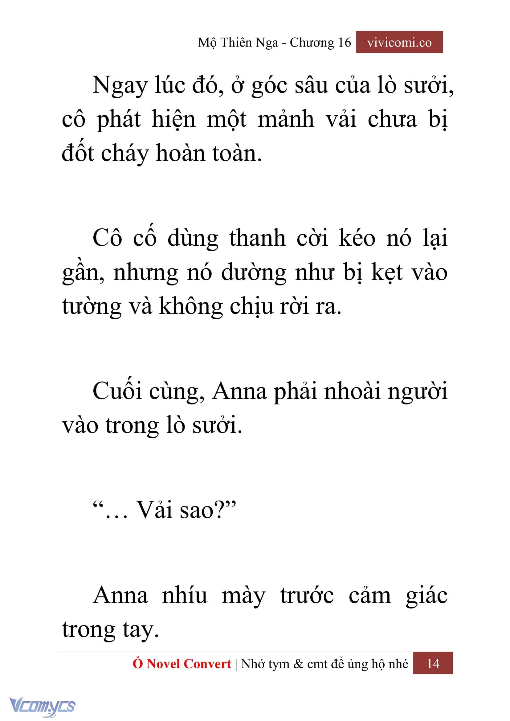 [Novel] Mộ Thiên Nga Chap 16 - Trang 2