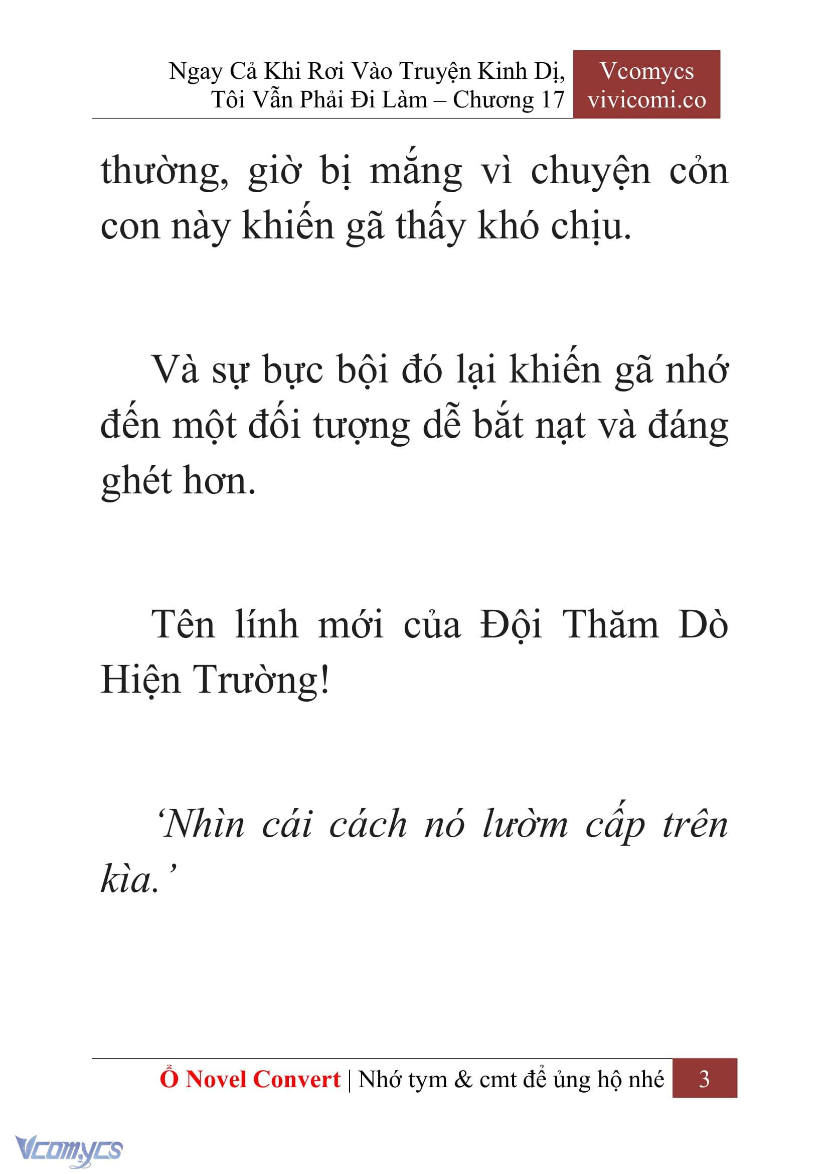 [Novel] Ngay Cả Khi Rơi Vào Truyện Kinh Dị, Tôi Vẫn Phải Đi Làm Chap 17 - Trang 2