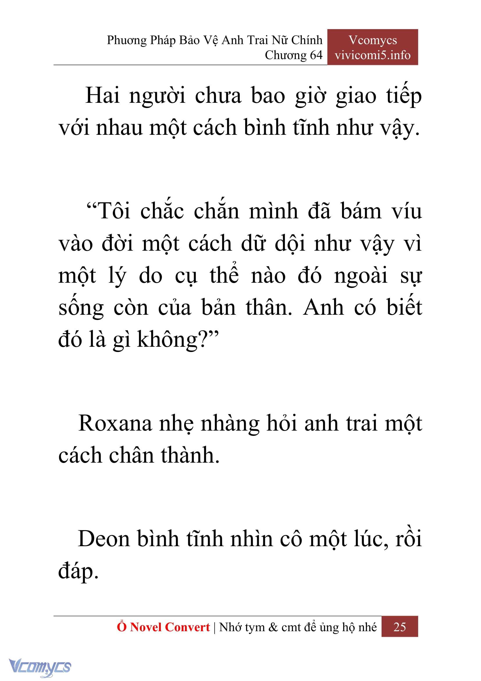 [Novel] Phương Pháp Bảo Vệ Anh Trai Nữ Chính Chap 64 - Trang 2